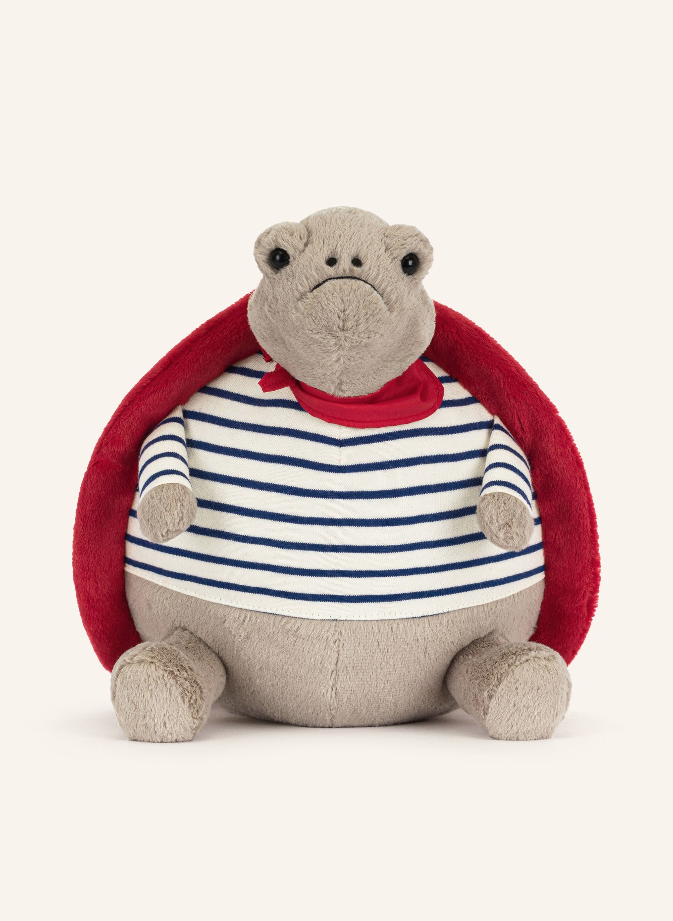 Jellycat Pluszowa zabawka TIMMY TURTLE ROMANTIC OUTFIT: SZAROBRĄZOWY / CZERWONY / GRANATOWY