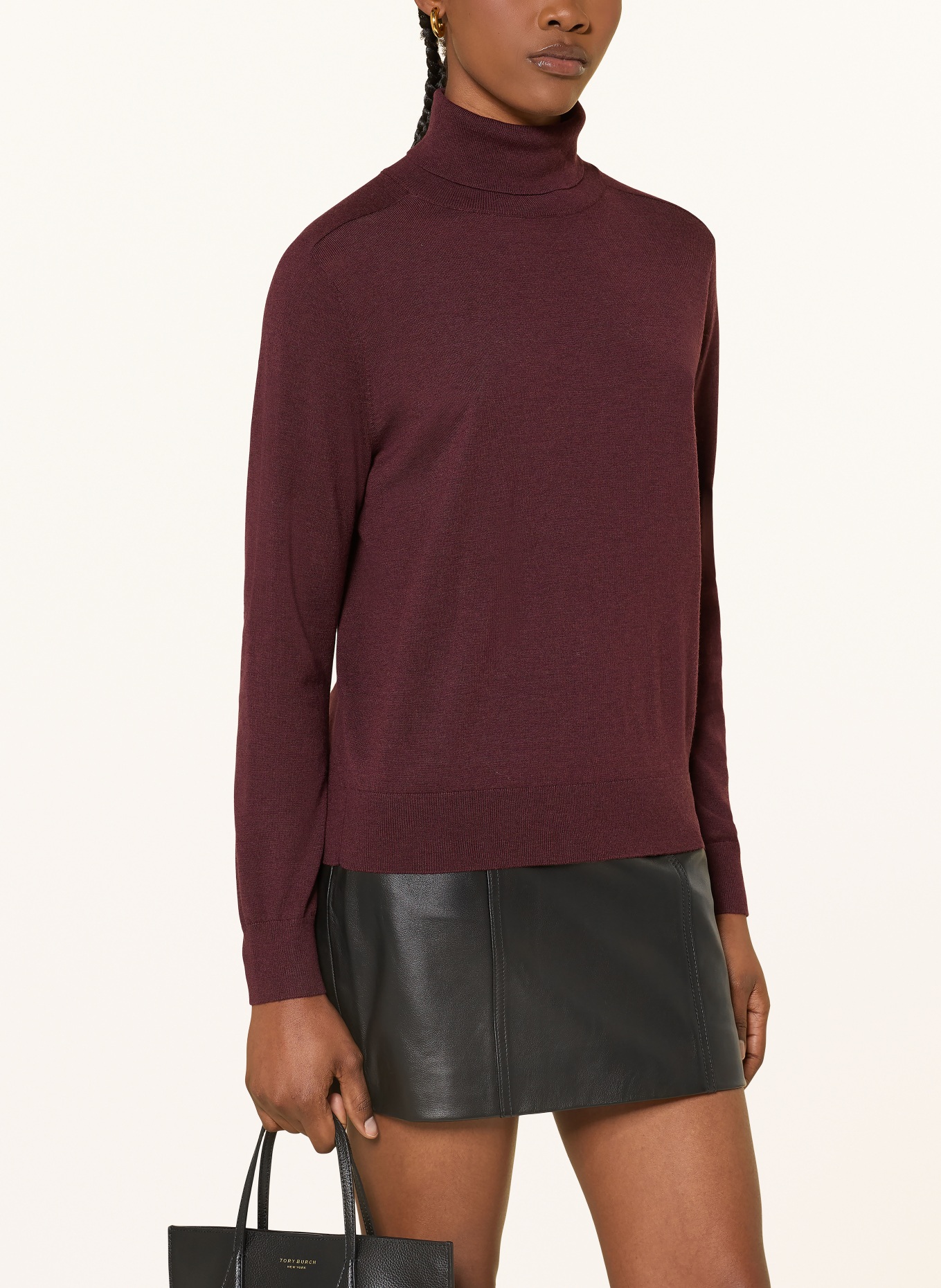 REISS Rollkragenpullover WENDY: DUNKELROT