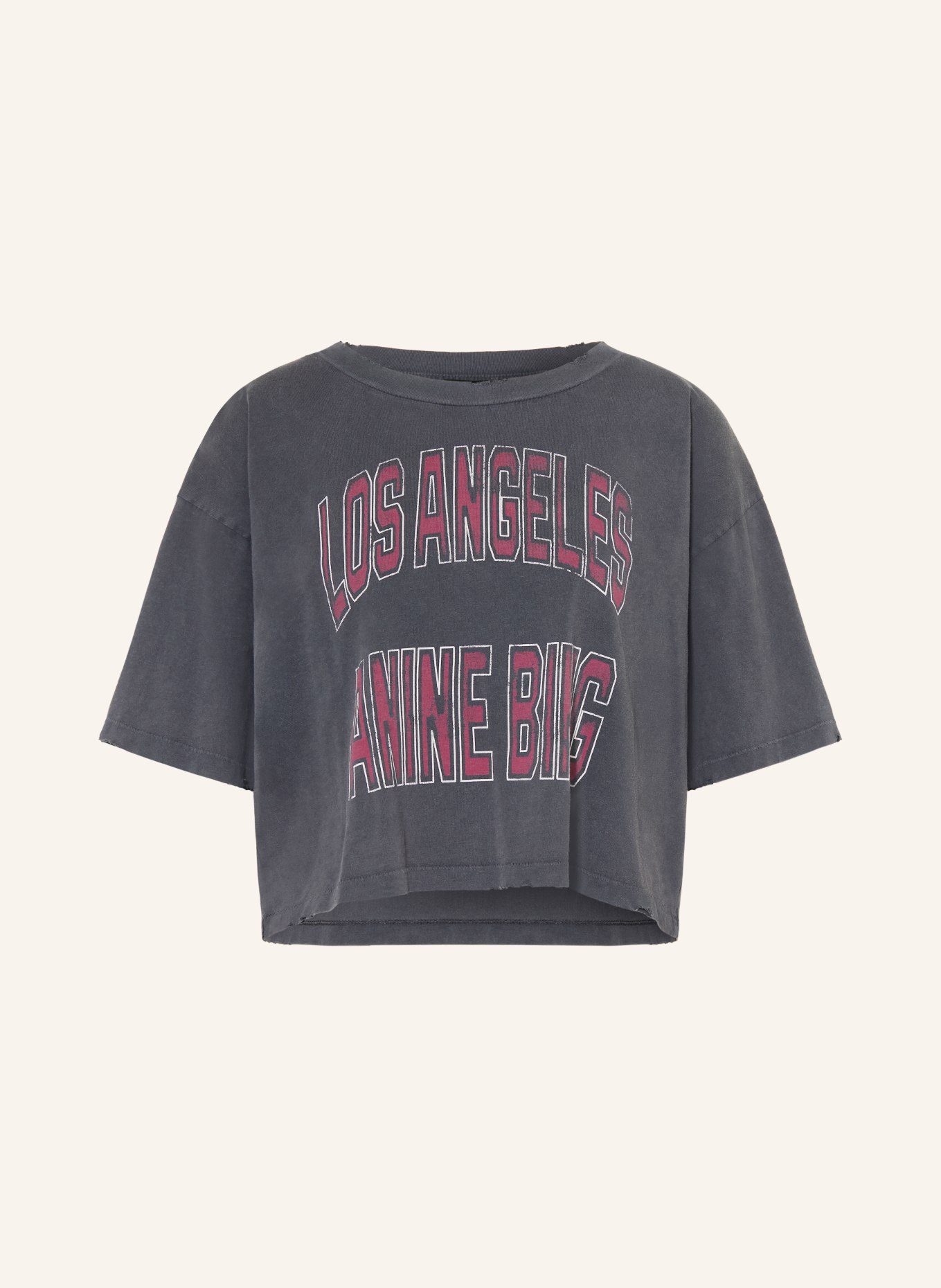 ANINE BING T-Shirt JOHNNY: DUNKELGRAU