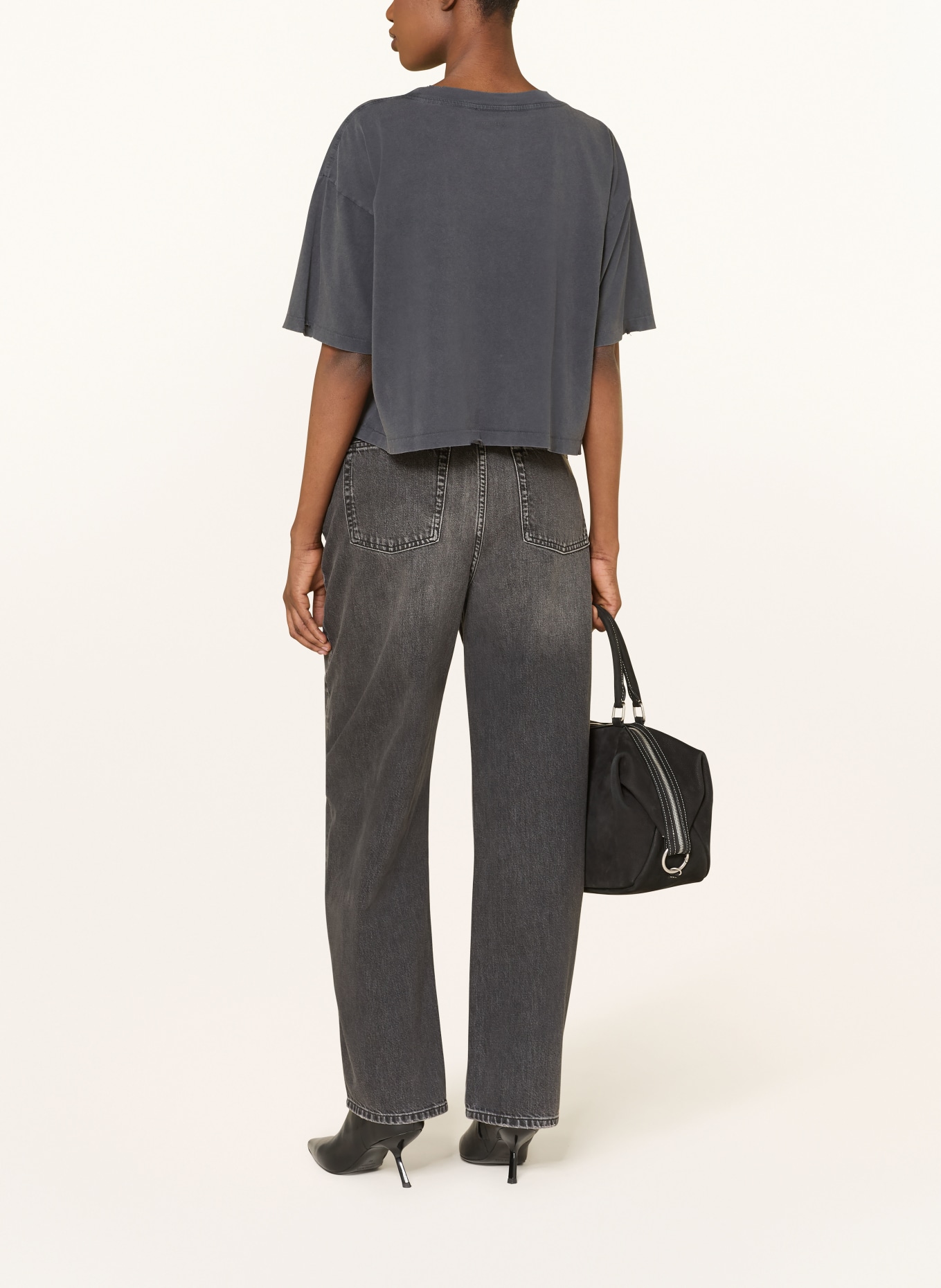 ANINE BING T-Shirt JOHNNY: DUNKELGRAU