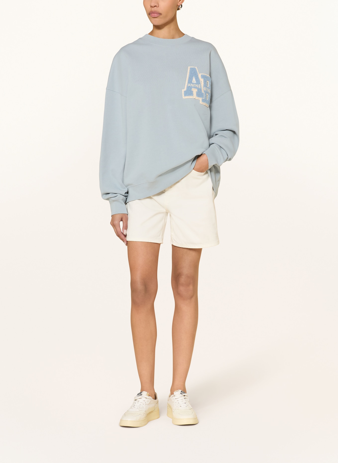 ANINE BING Bluza MILES: SZARONIEBIESKI