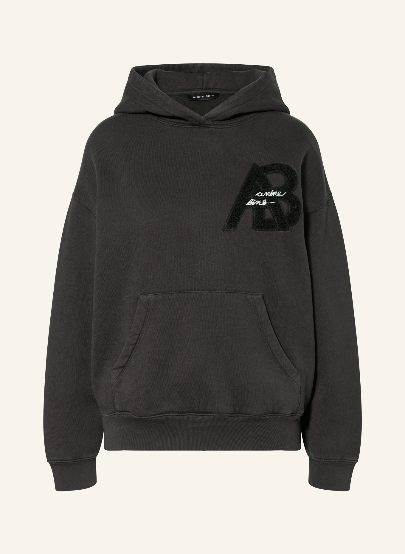 ANINE BING JACI hoodie: BLACK / WHITE