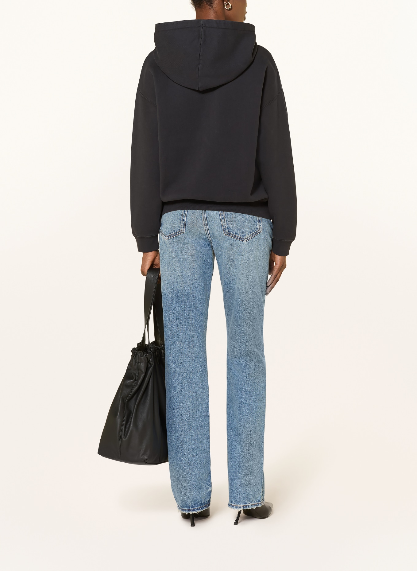 ANINE BING JACI hoodie: BLACK / WHITE