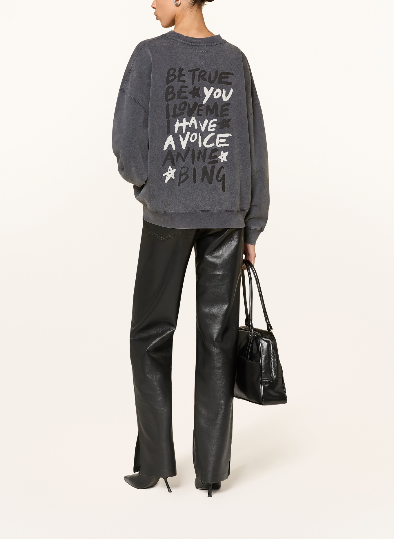 ANINE BING Sweatshirt MILES: SCHWARZ