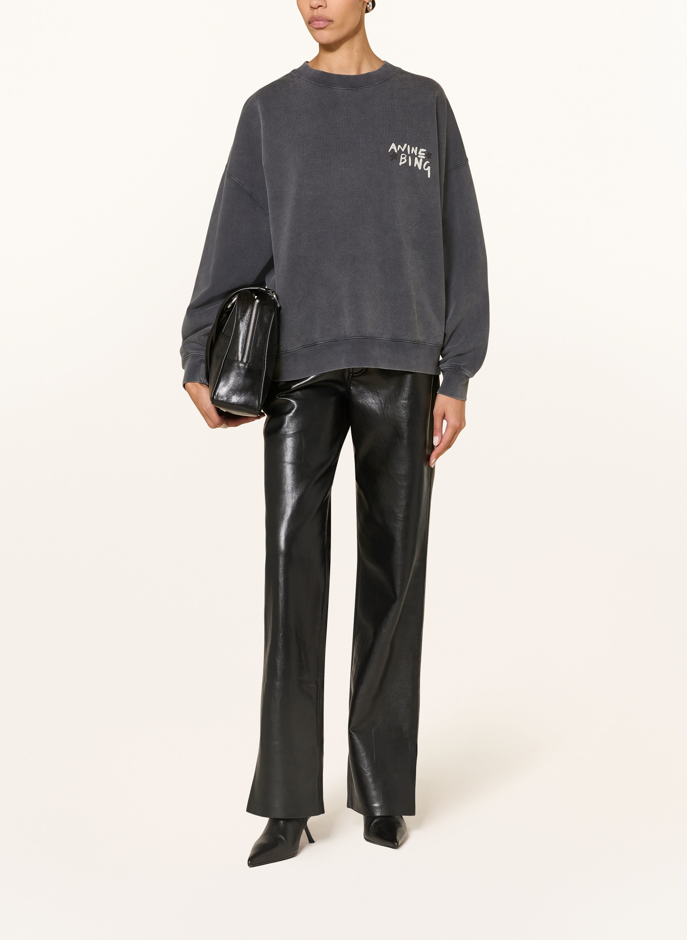 ANINE BING Sweatshirt MILES: SCHWARZ