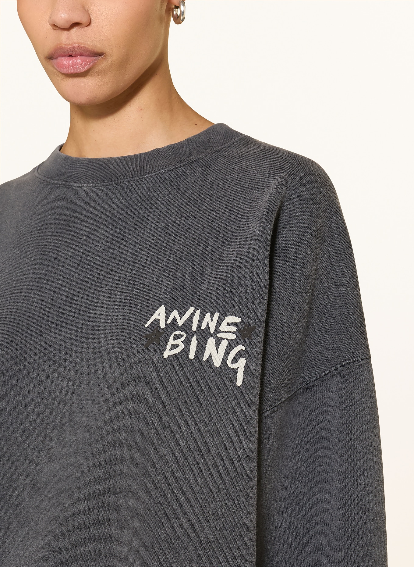 ANINE BING Sweatshirt MILES: SCHWARZ