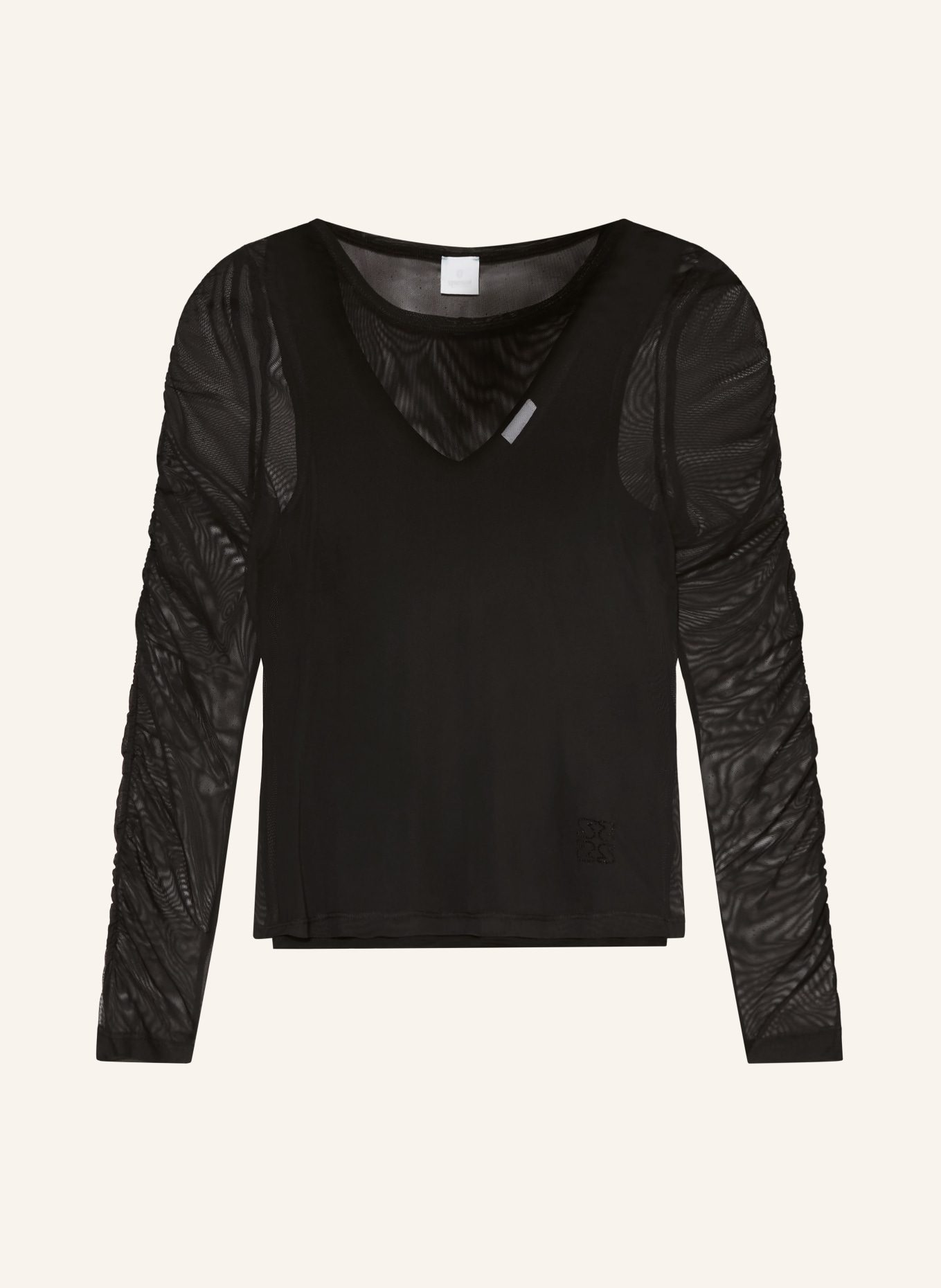 SPORTALM Set: Longsleeve aus Mesh und Top: SCHWARZ
