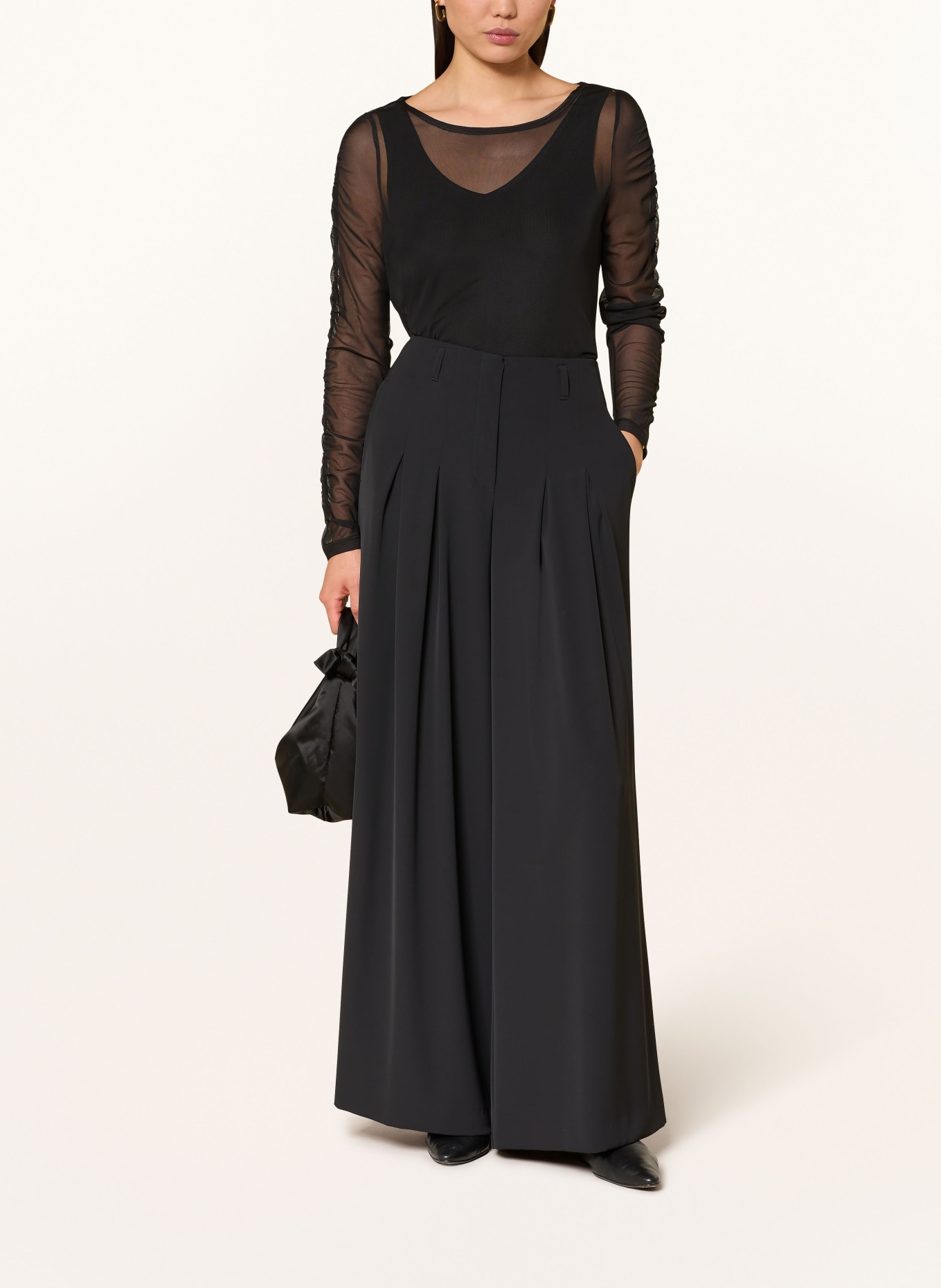 SPORTALM Set: Longsleeve aus Mesh und Top: SCHWARZ