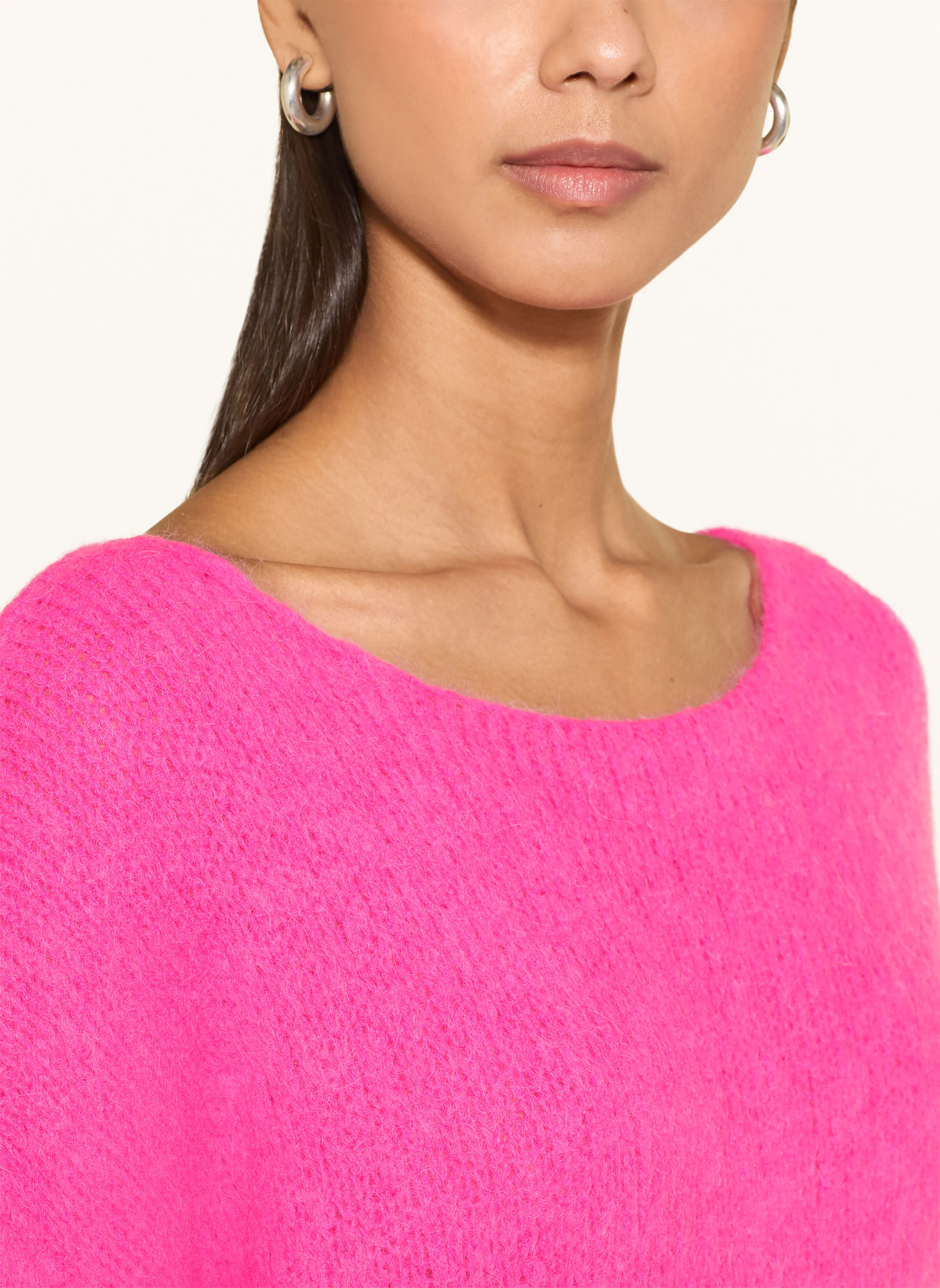 miss goodlife Pullover mit Alpaka: NEONROSA
