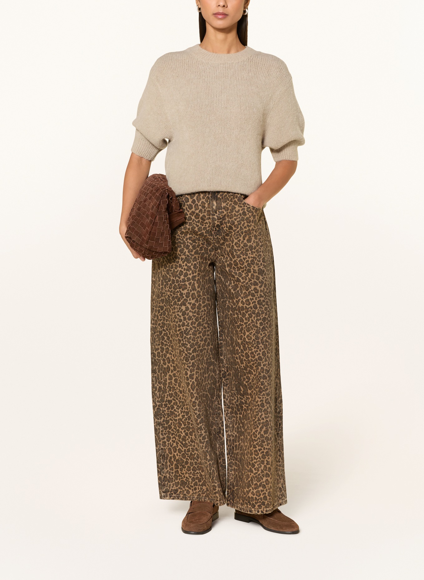 miss goodlife Sweater with alpaca: TAUPE