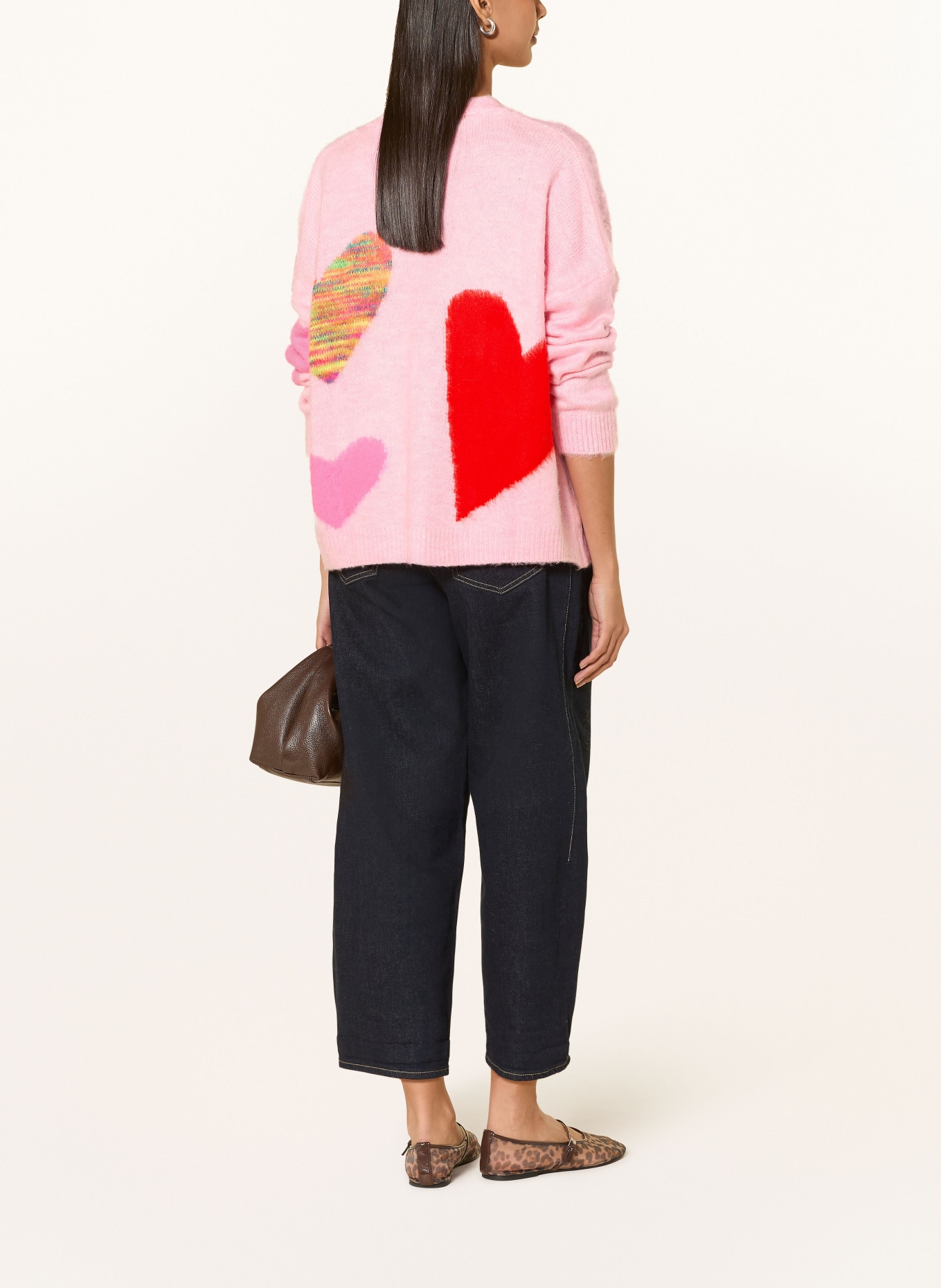 miss goodlife Strickjacke mit Alpaka: HELLROSA / ROT / ORANGE