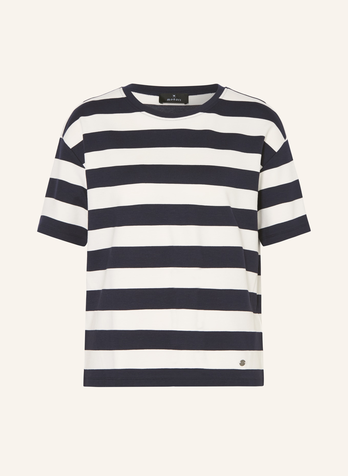 monari T-Shirt: DUNKELBLAU / WEISS