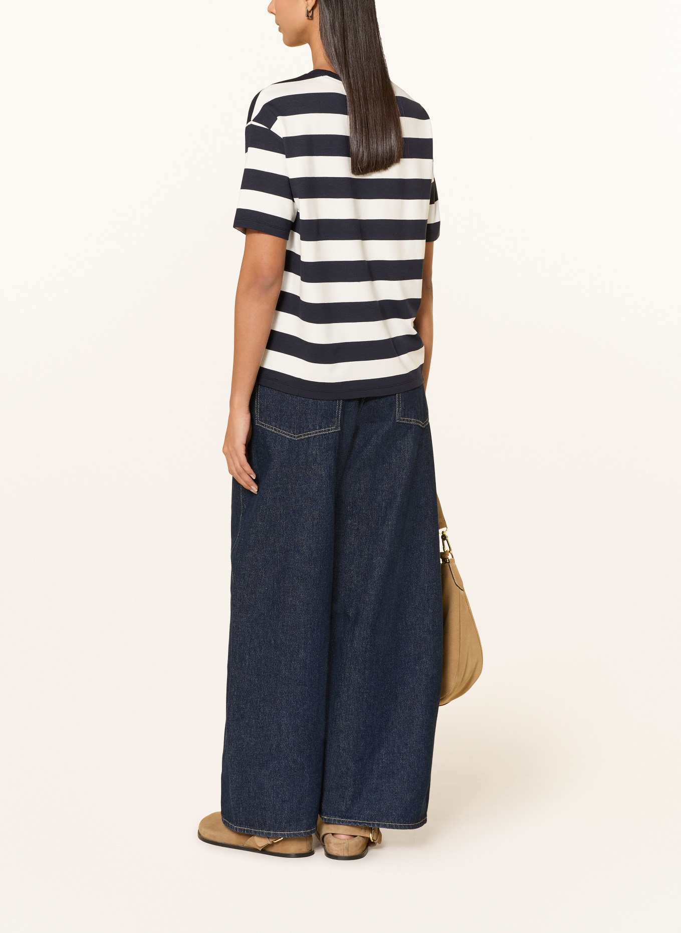 monari T-Shirt: DUNKELBLAU / WEISS