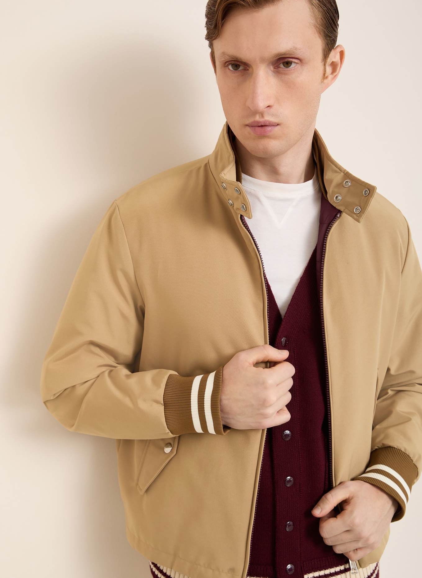 MONCLER PRIEURE reversible down jacket: BEIGE