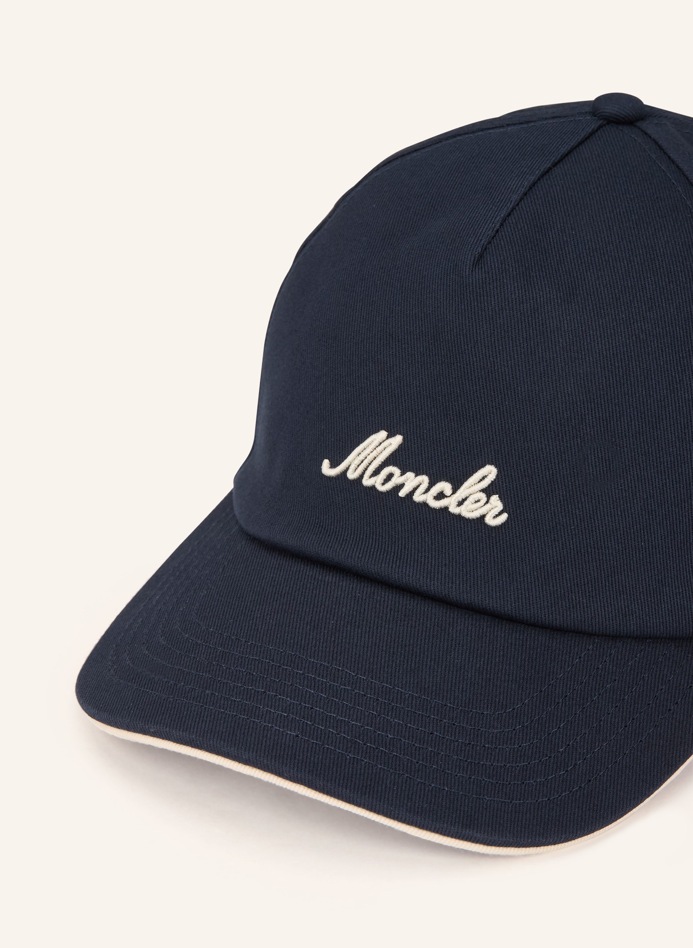 MONCLER cap: DARK BLUE / WHITE