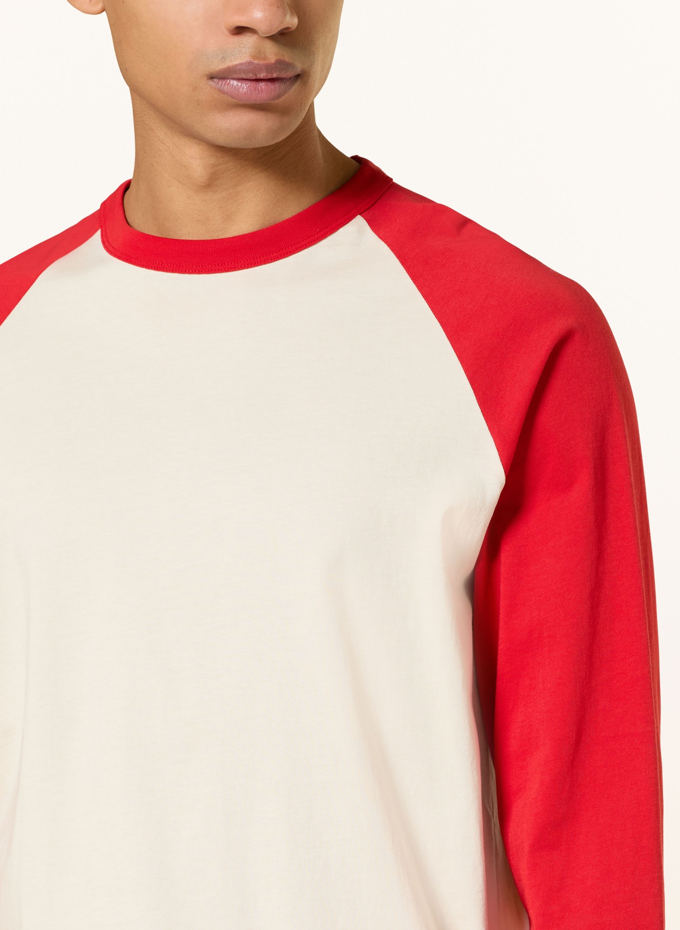 NN.07 Longsleeve REGIE: BEIGE / ROT