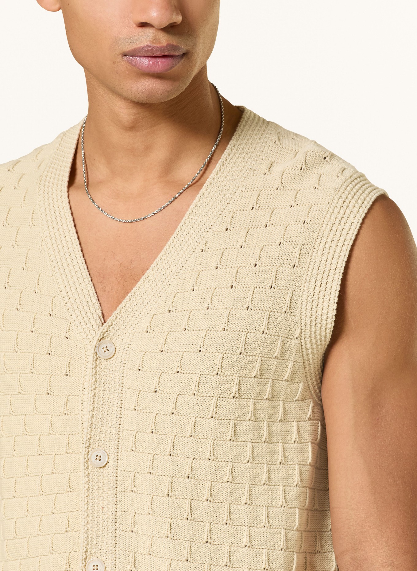 NN.07 Strickweste REECE: BEIGE