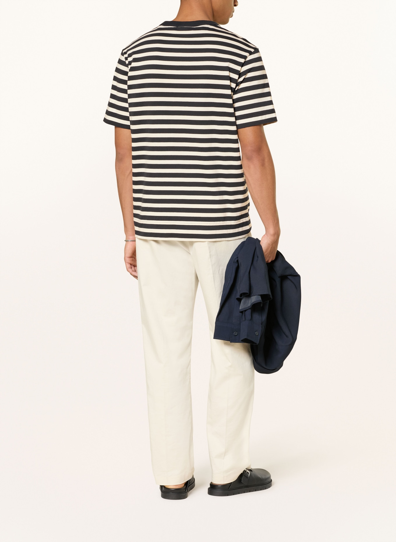 NN.07 T-Shirt PEDRO: CREME / SCHWARZ