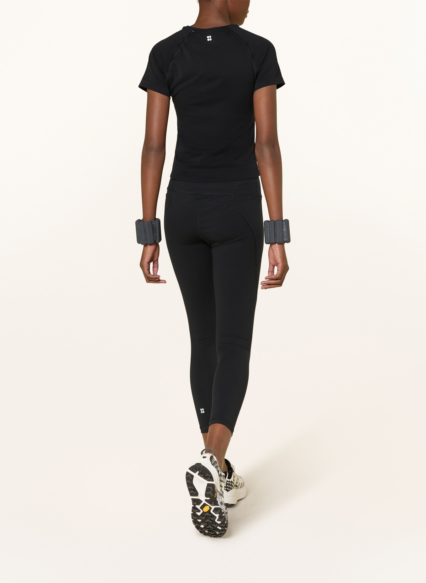 Sweaty Betty Laufshirt ATHLETE CROP: SCHWARZ