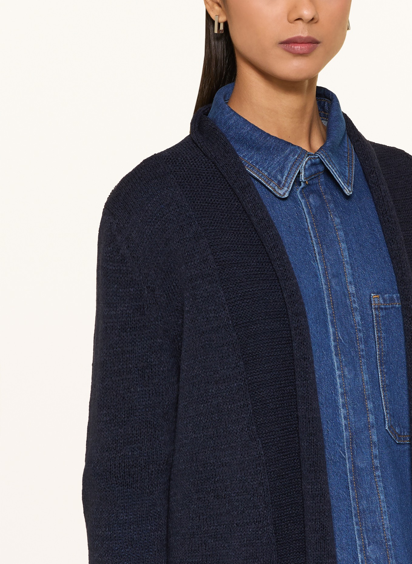 monari Strickhülle mit Pailletten: DUNKELBLAU