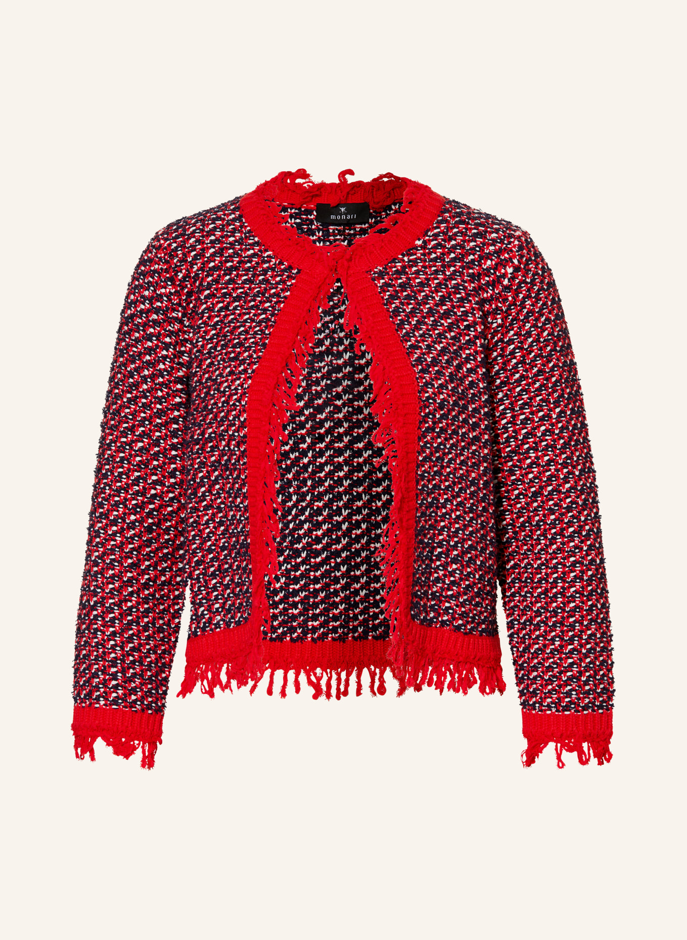 monari Strickjacke: ROT / DUNKELBLAU / WEISS