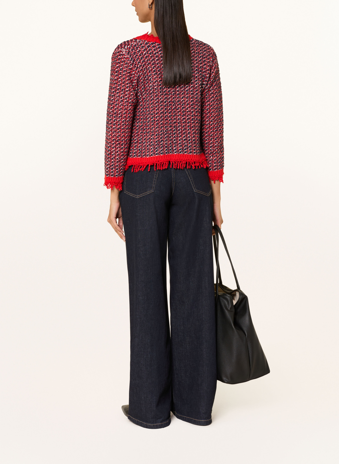 monari Strickjacke: ROT / DUNKELBLAU / WEISS