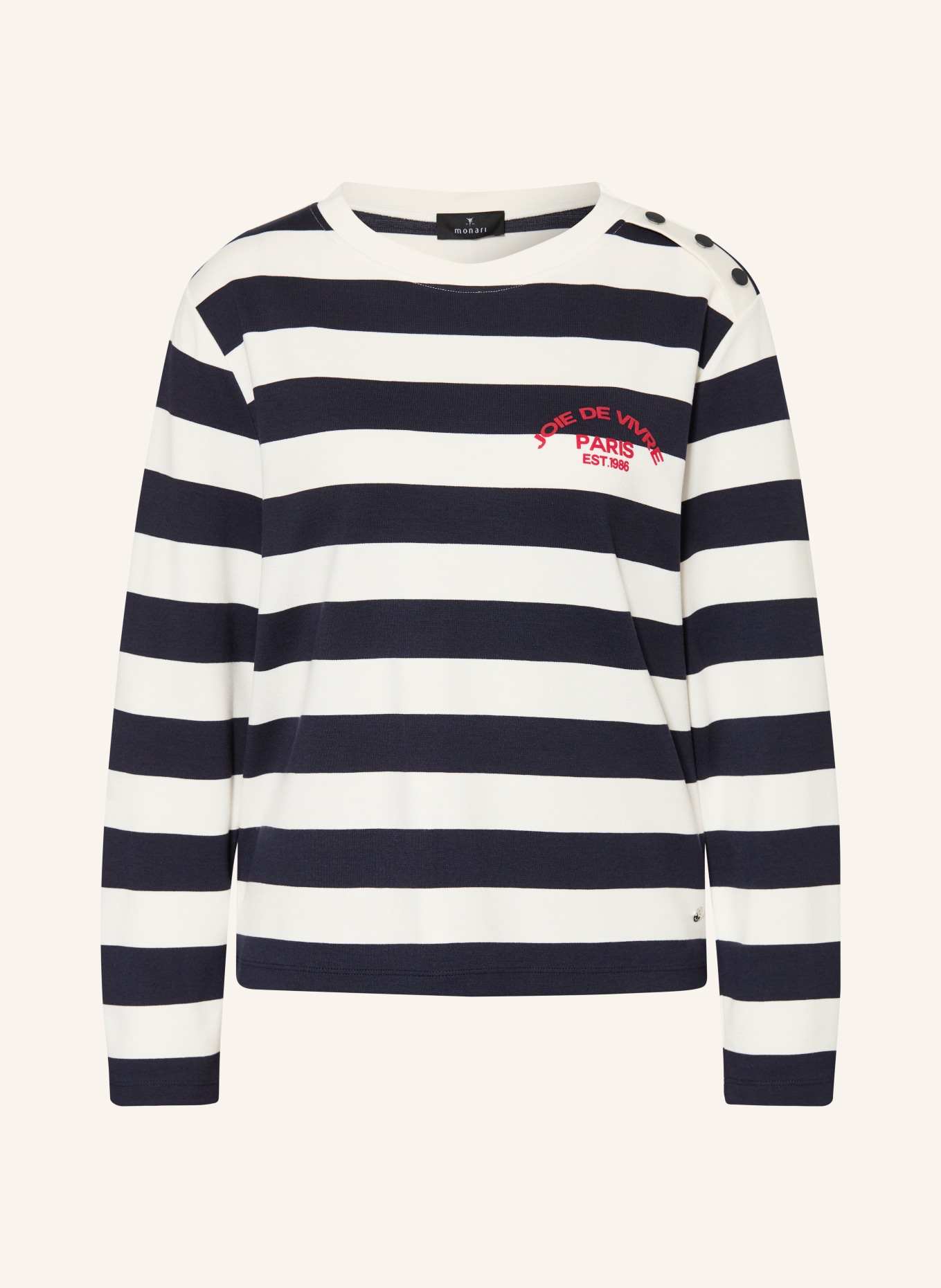 monari Sweatshirt: DUNKELBLAU / WEISS