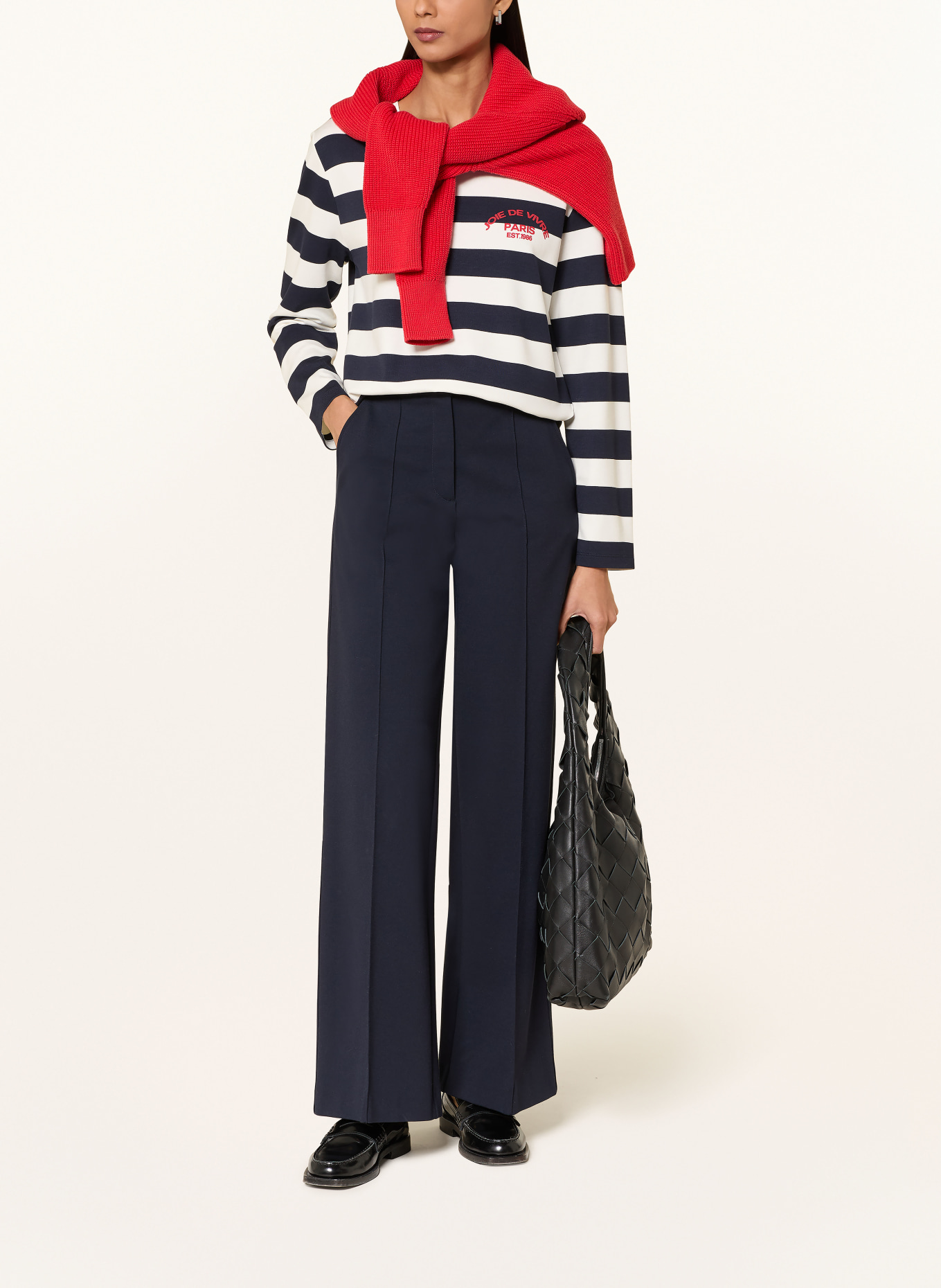 monari Sweatshirt: DUNKELBLAU / WEISS