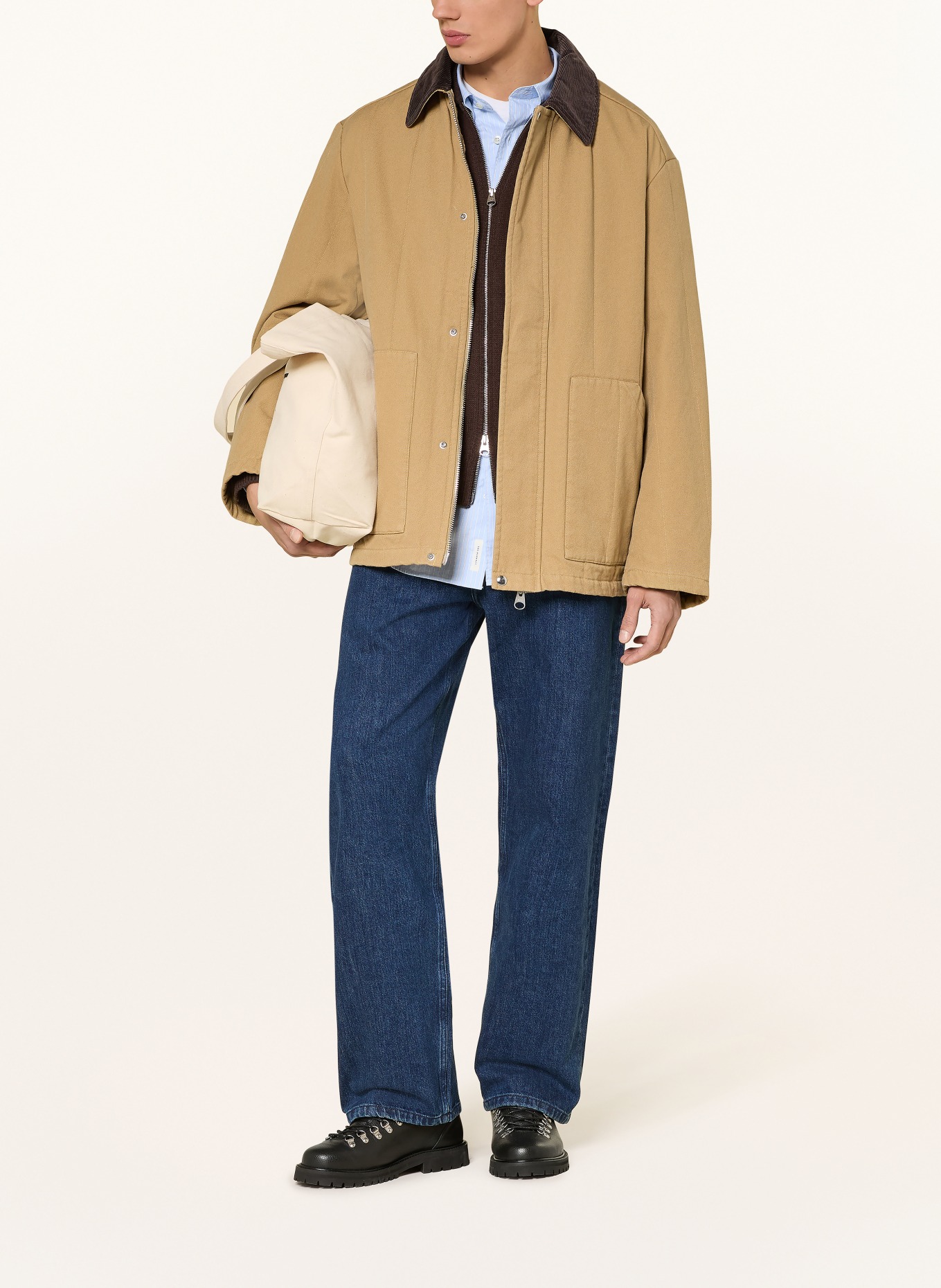 ARKET ARCHER jacket: CAMEL / DARK BROWN