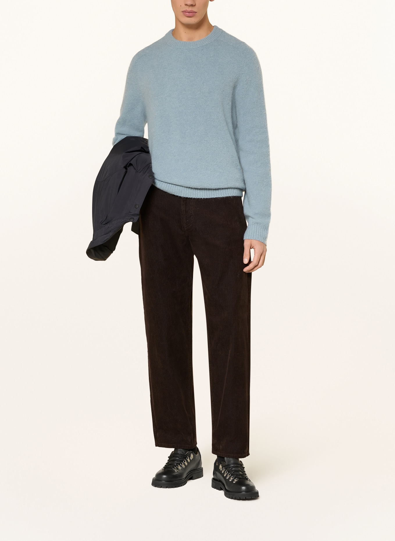 ARKET SEBALDUS sweater with alpaca: BLUE GRAY