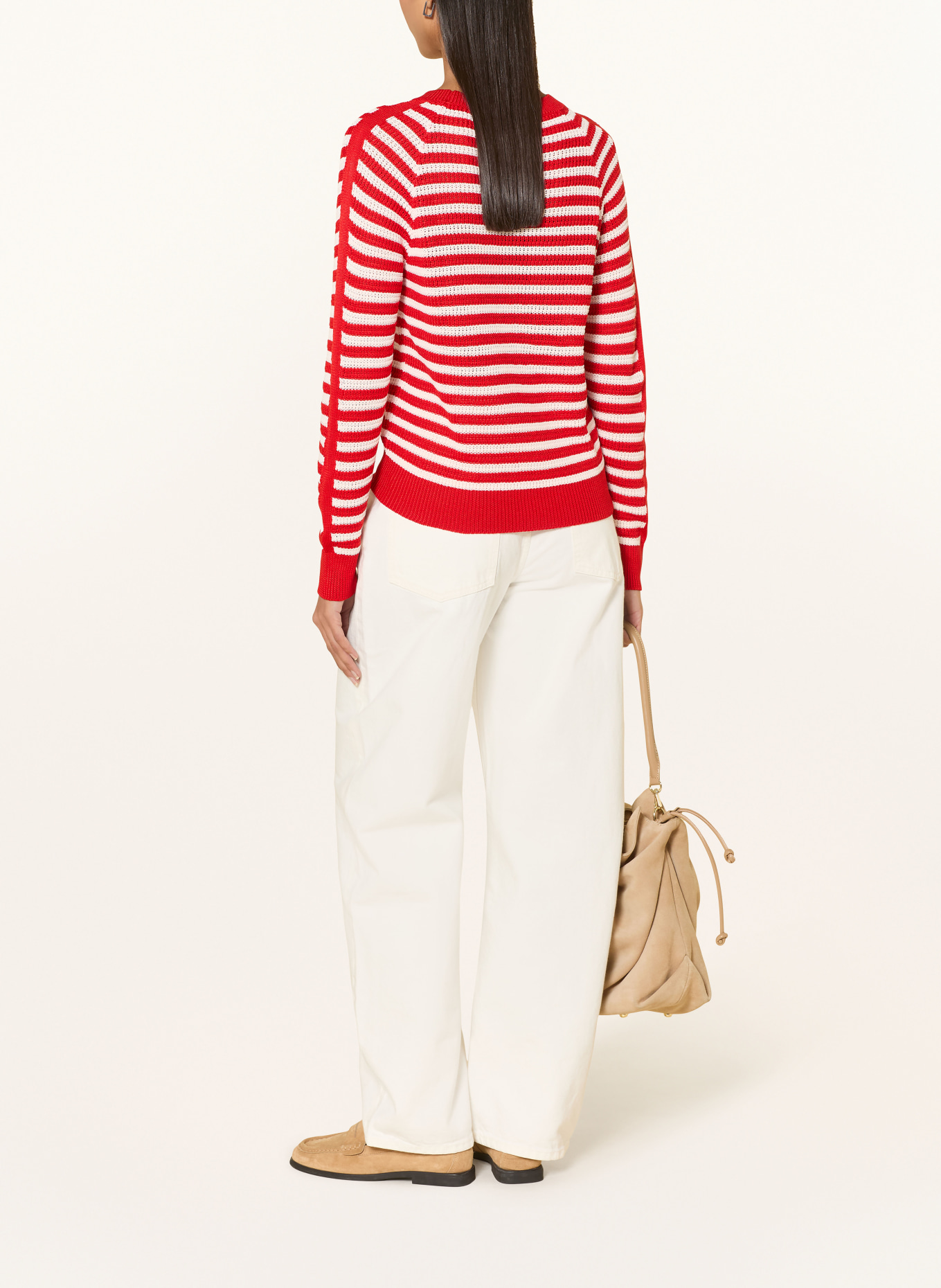 monari Pullover: ROT / WEISS