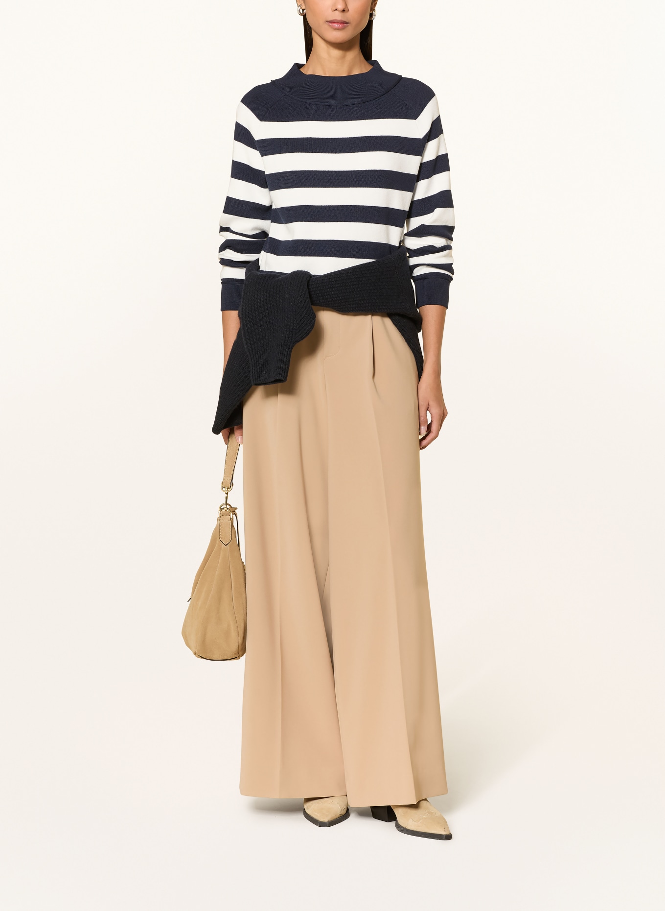 monari Pullover: DUNKELBLAU / WEISS