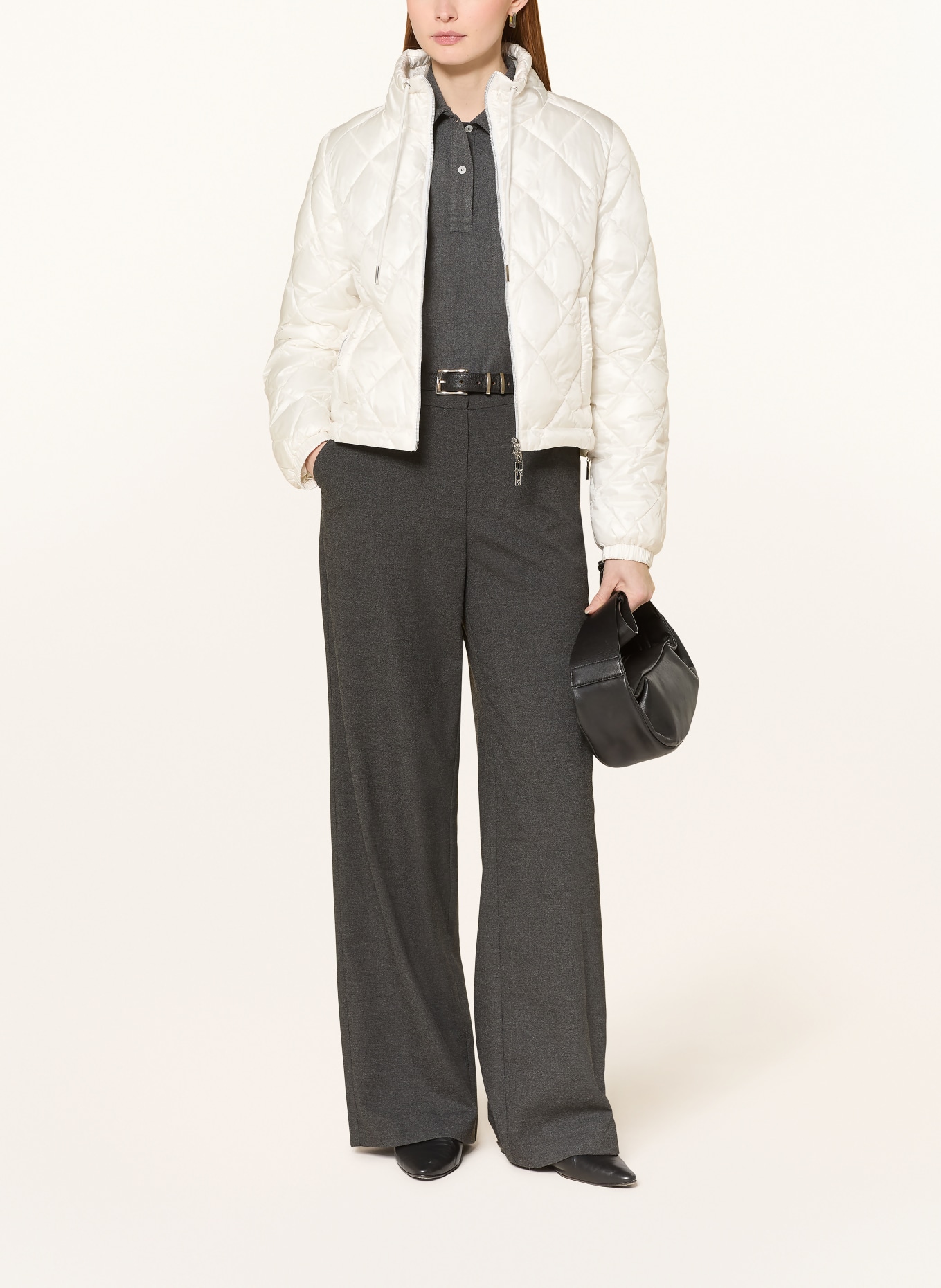 monari Steppjacke mit Schmucksteinen: CREME