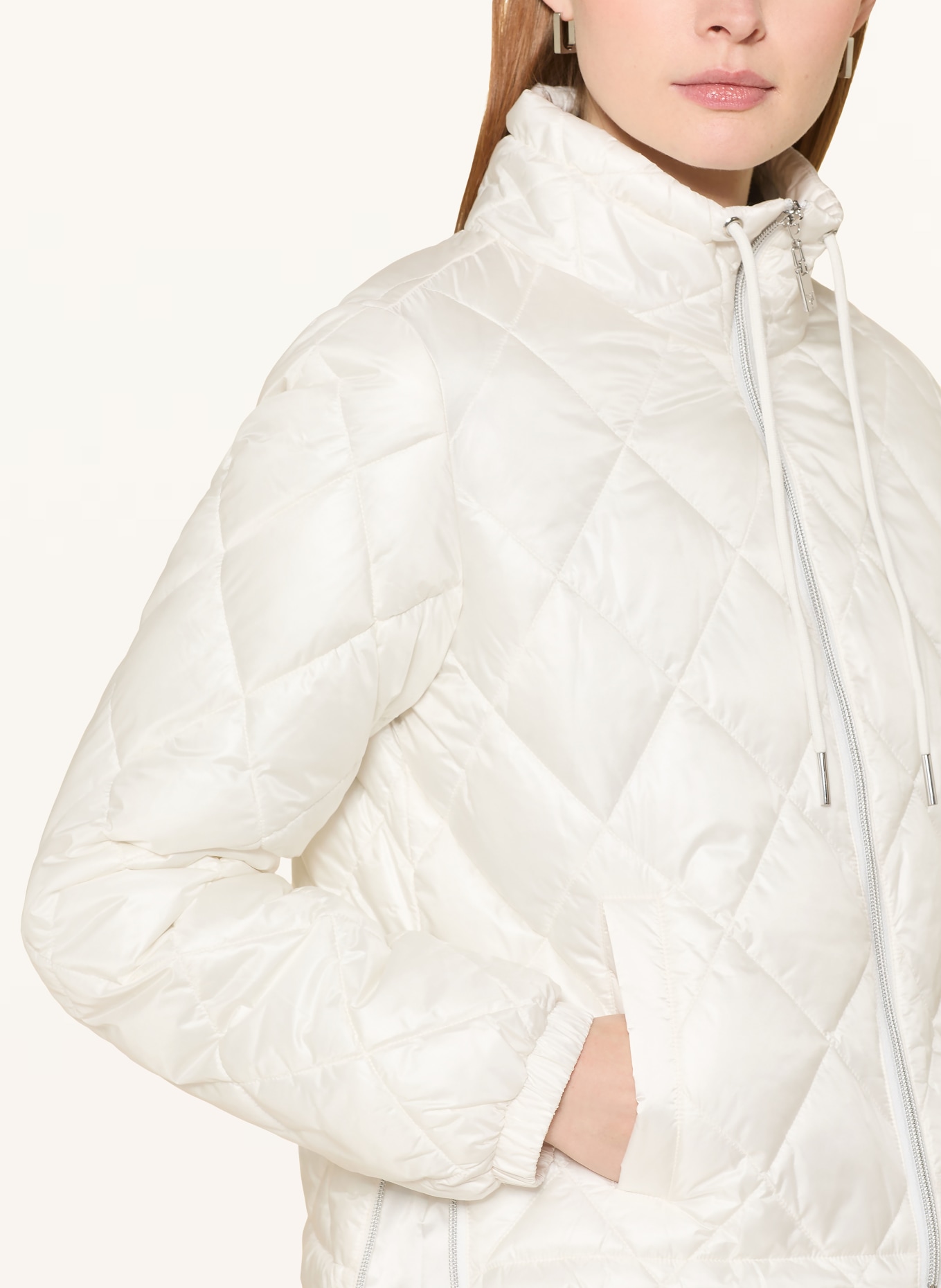 monari Steppjacke mit Schmucksteinen: CREME