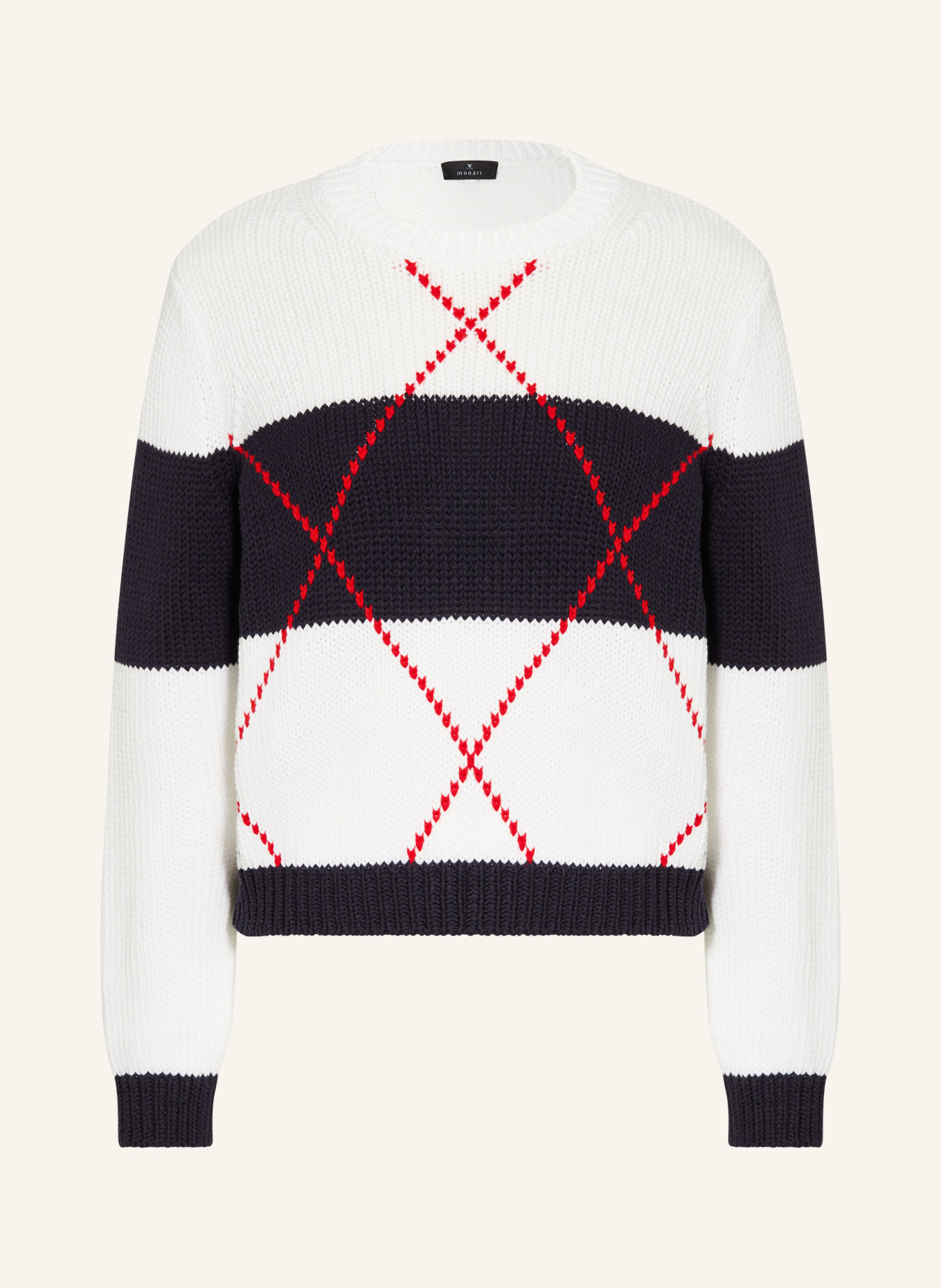 monari Pullover: DUNKELBLAU / ROT / WEISS