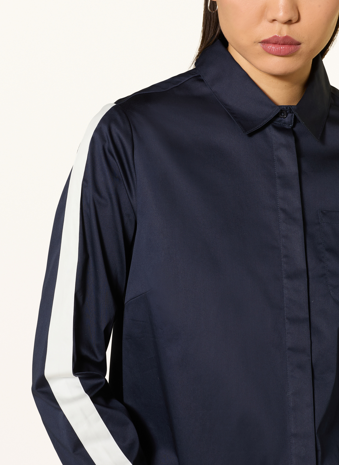 monari Hemdbluse: DUNKELBLAU / WEISS