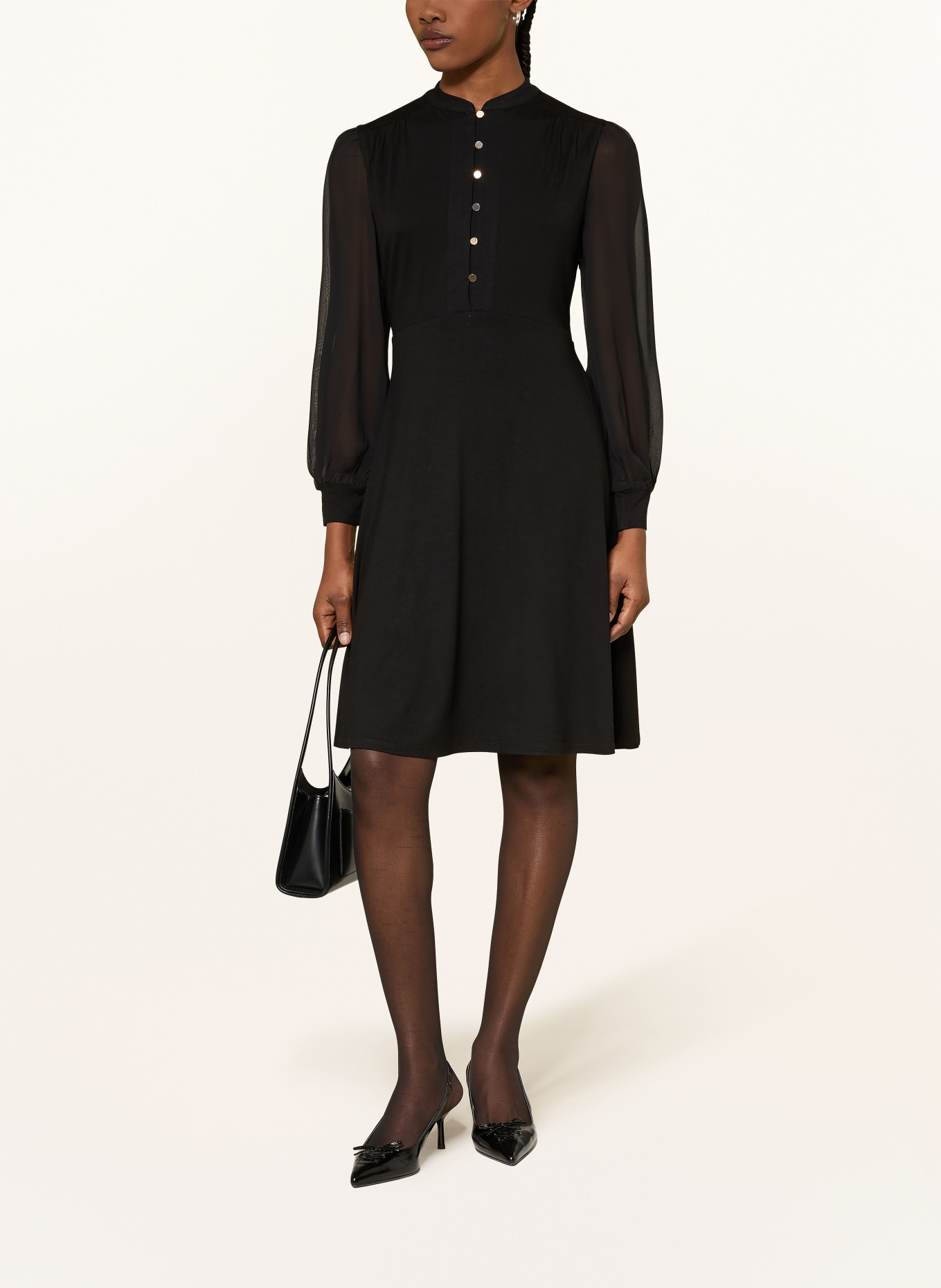 HOBBS Sukienka z dżerseju LIBERTY z mieszanką materiałów: CZARNY