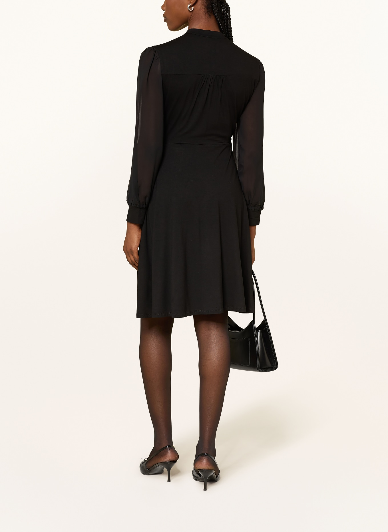 HOBBS Sukienka z dżerseju LIBERTY z mieszanką materiałów: CZARNY