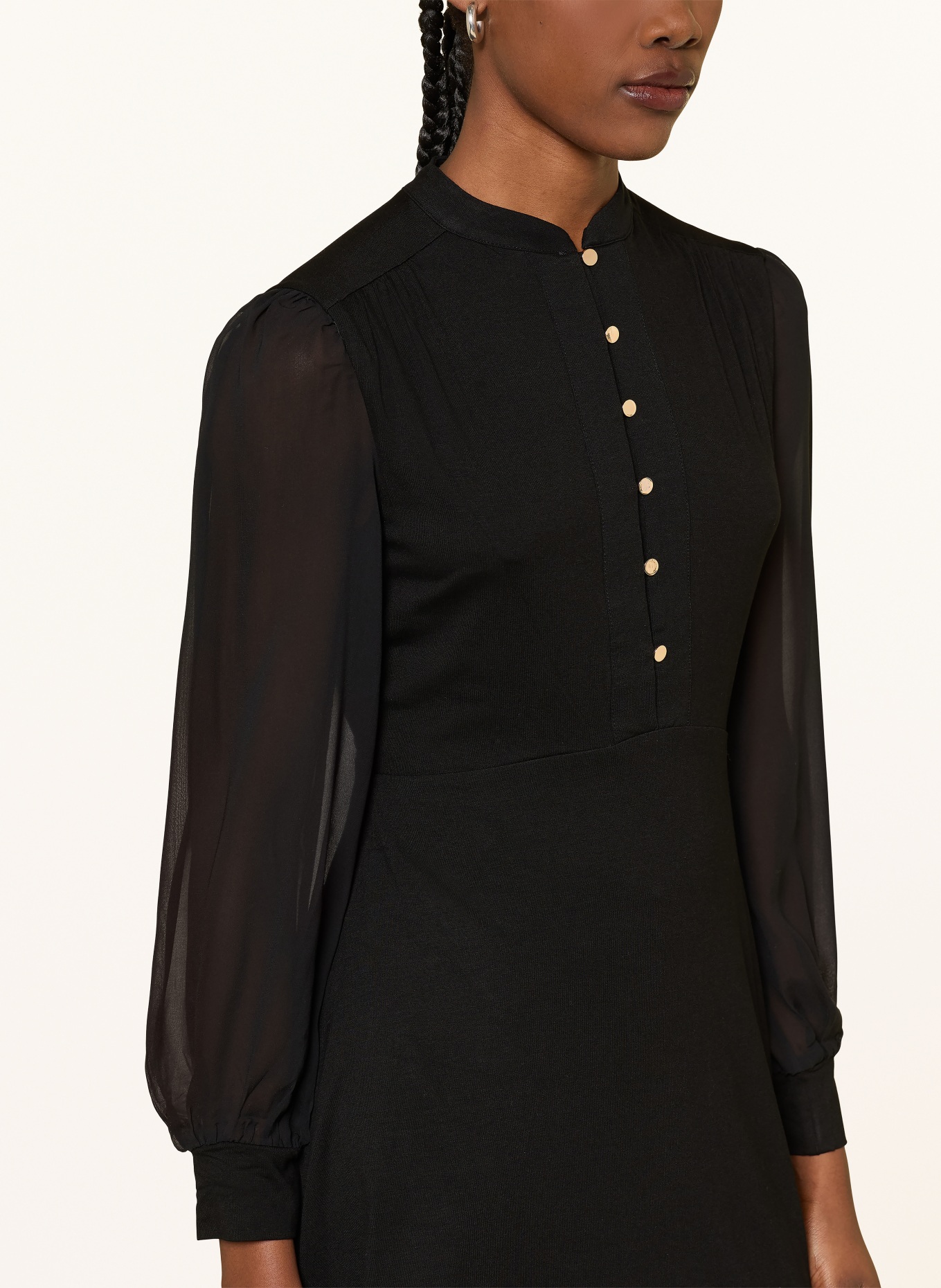 HOBBS Sukienka z dżerseju LIBERTY z mieszanką materiałów: CZARNY