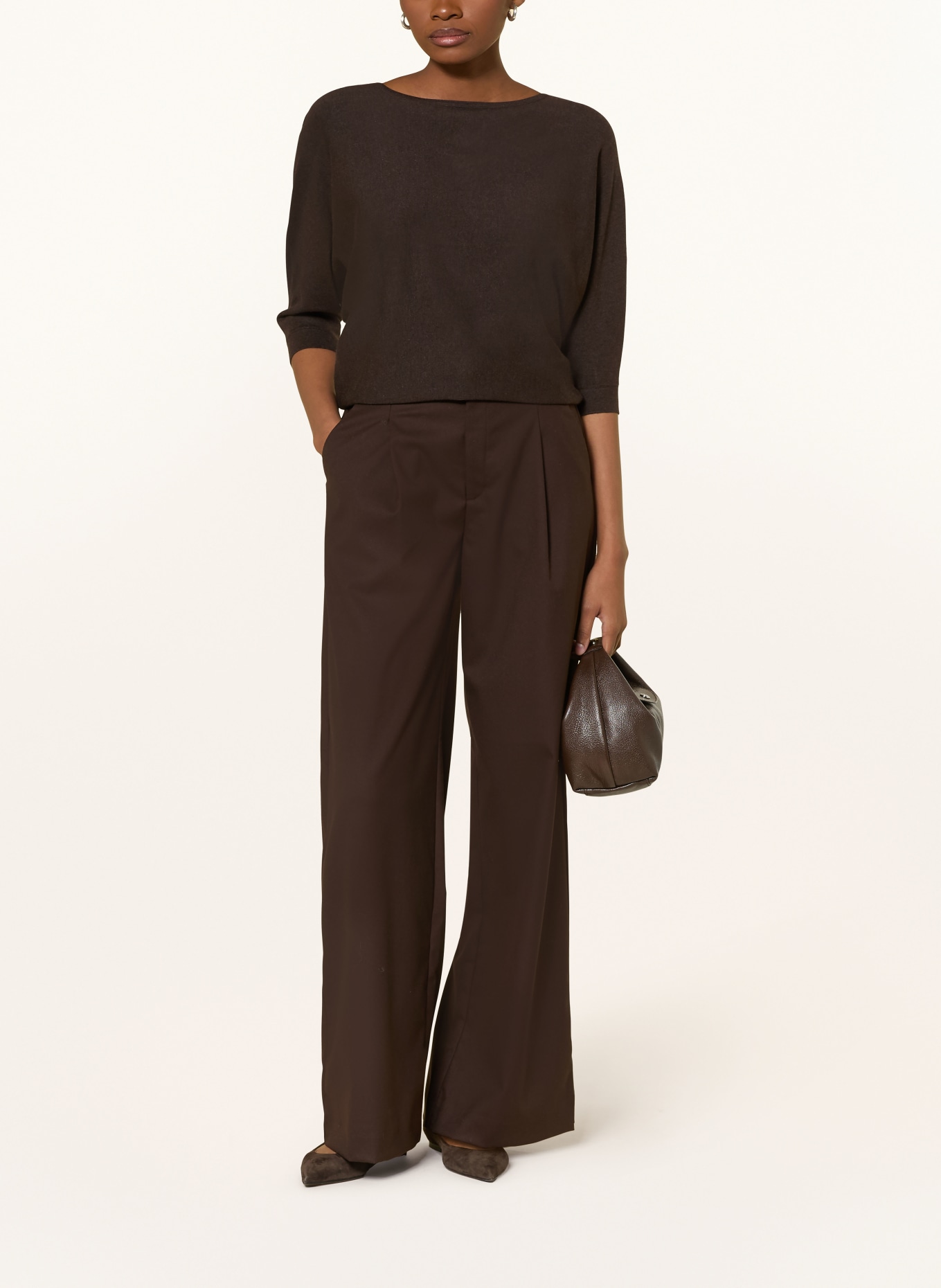 Phase Eight Pullover CRISTINE mit 3/4-Arm: DUNKELBRAUN