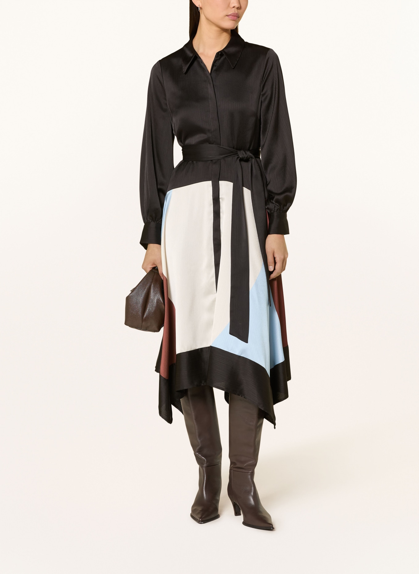 Phase Eight Hemdblusenkleid SAMALIE: SCHWARZ / BRAUN / HELLBLAU