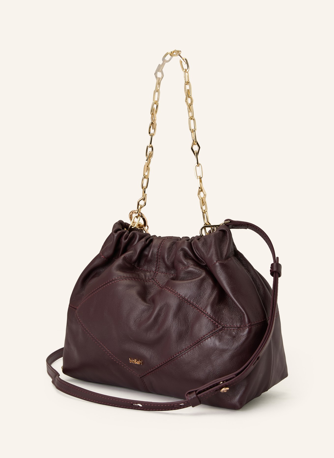 ba&sh Kabelka JUNE MINI: TMAVĚ ČERVENÁ