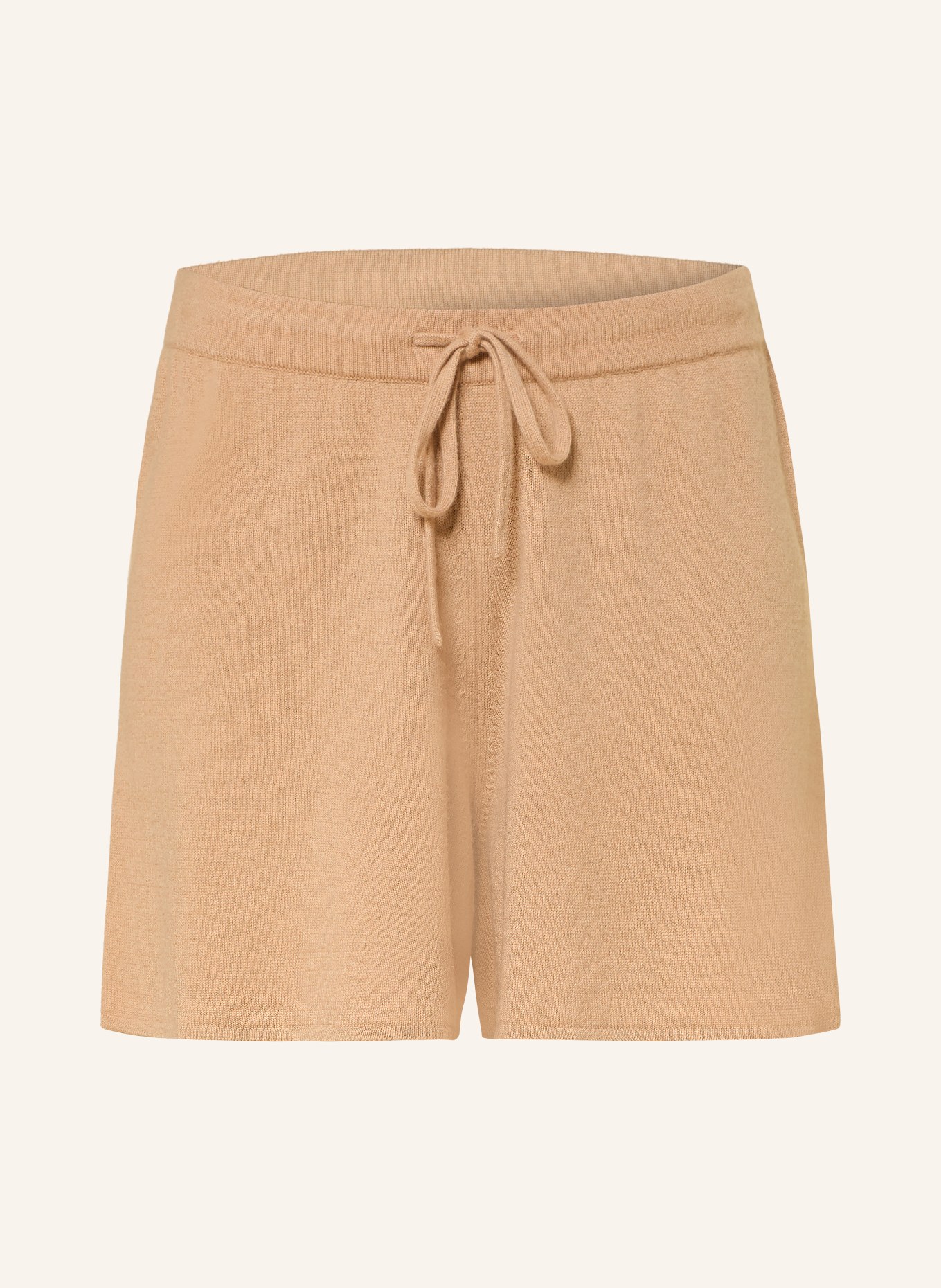 ALLUDE Knitted shorts made of cashmere: CAMEL