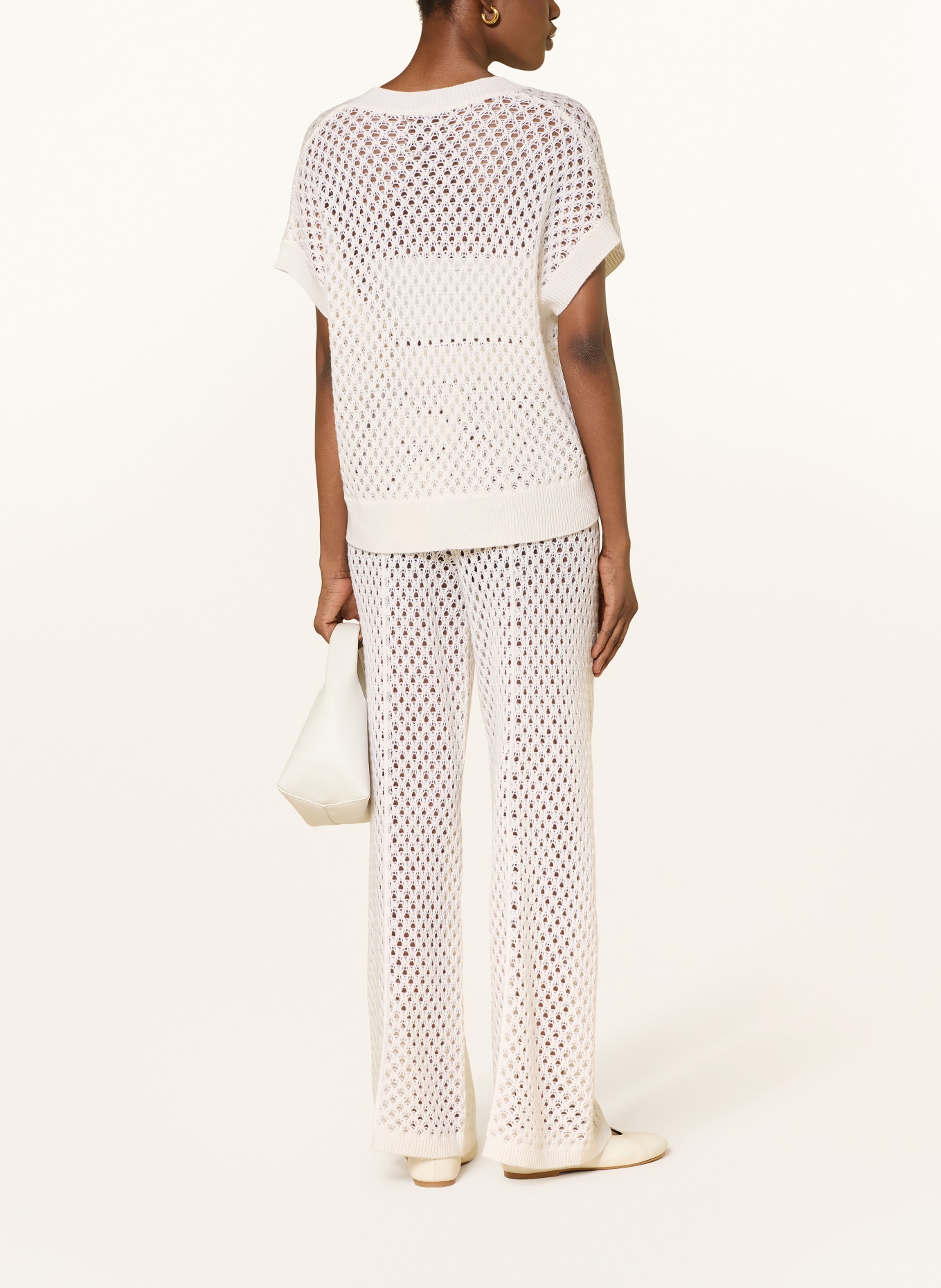 ALLUDE Strickhose mit Cashmere: CREME