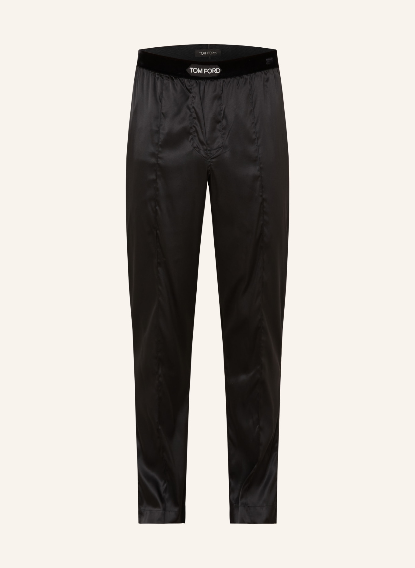 TOM FORD Silk pajama pants: BLACK / GRAY