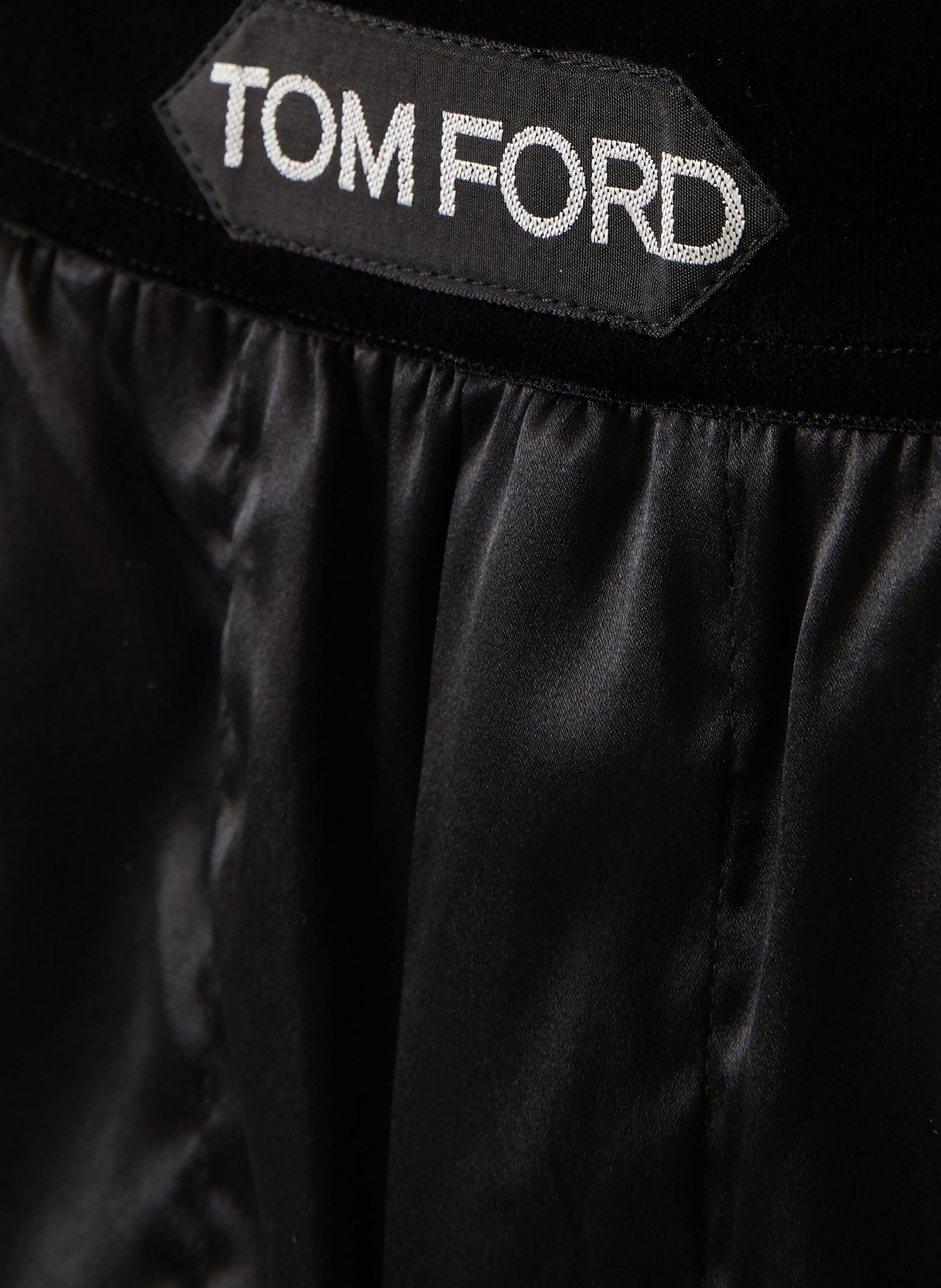 TOM FORD Silk pajama pants: BLACK / GRAY