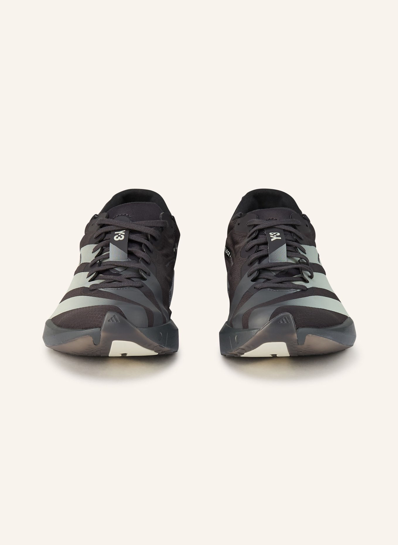 Y-3 Y-3 ADIOS 9 running shoes: BLACK / ECRU
