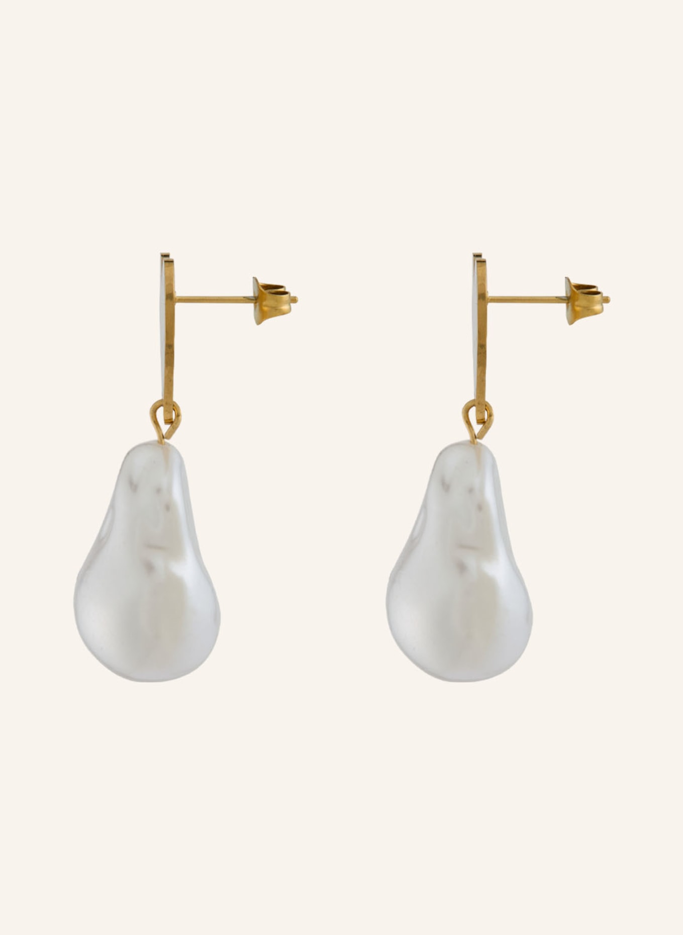 Seenberg kolczyki: ZŁOTY / BIAŁY