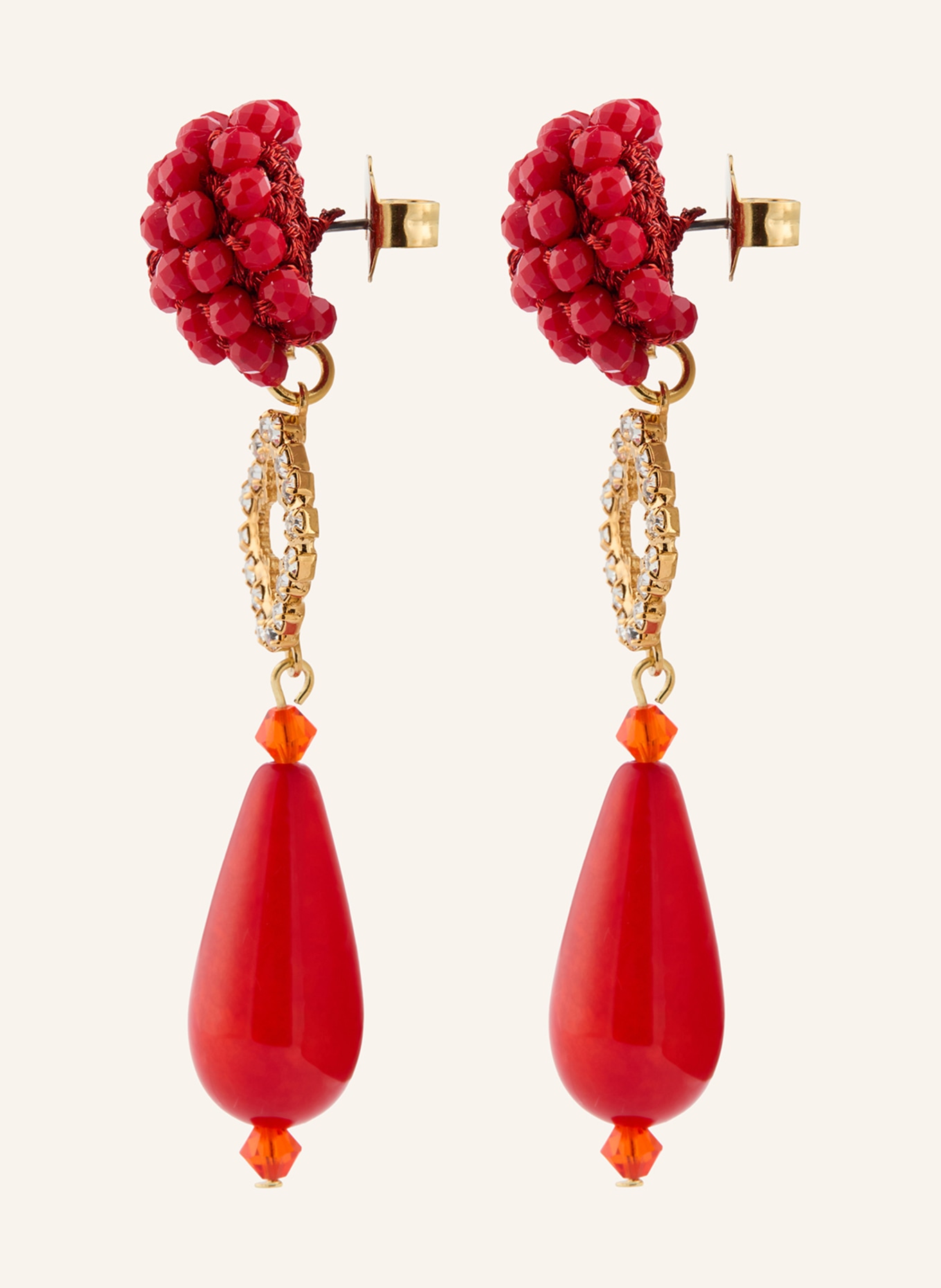 Seenberg kolczyki: CZERWONY / ZŁOTY / BIAŁY