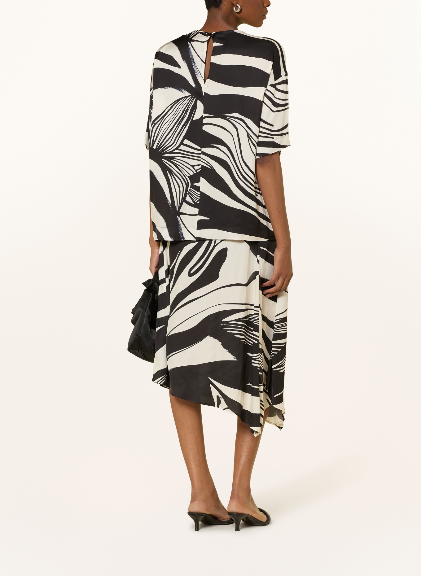 ELENA MIRO Rock: SCHWARZ / ECRU